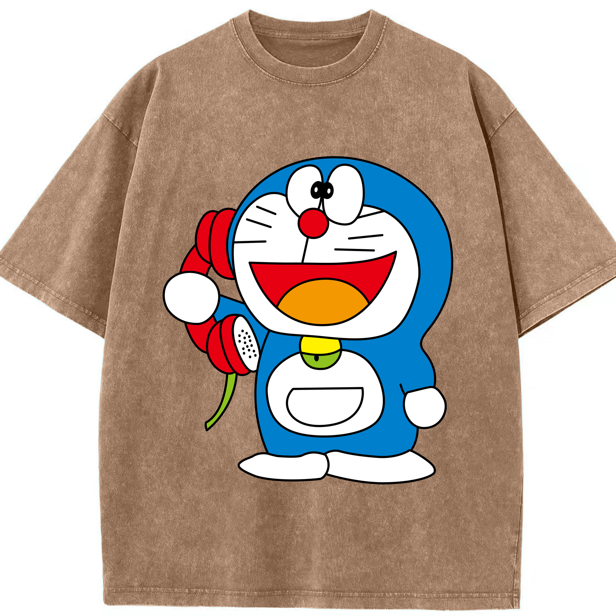 （画像用） ドラえもん Doraemon 綿100% ヴィンテージ風 半袖Tシャツ（フロントプリント）
