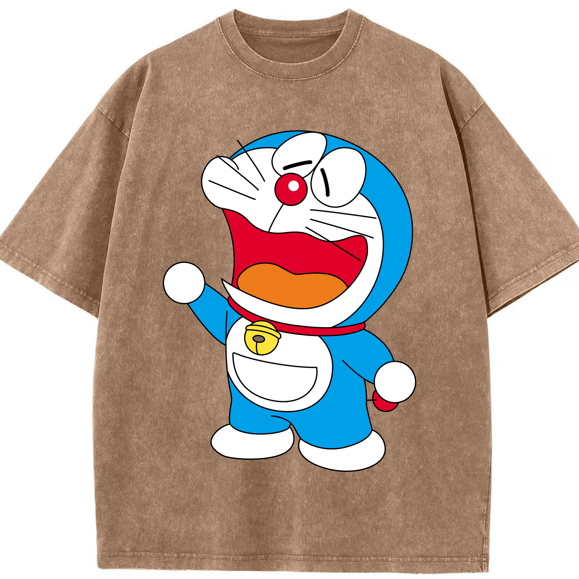 （画像用） ドラえもん Doraemon 綿100% ヴィンテージ風 半袖Tシャツ（フロントプリント）