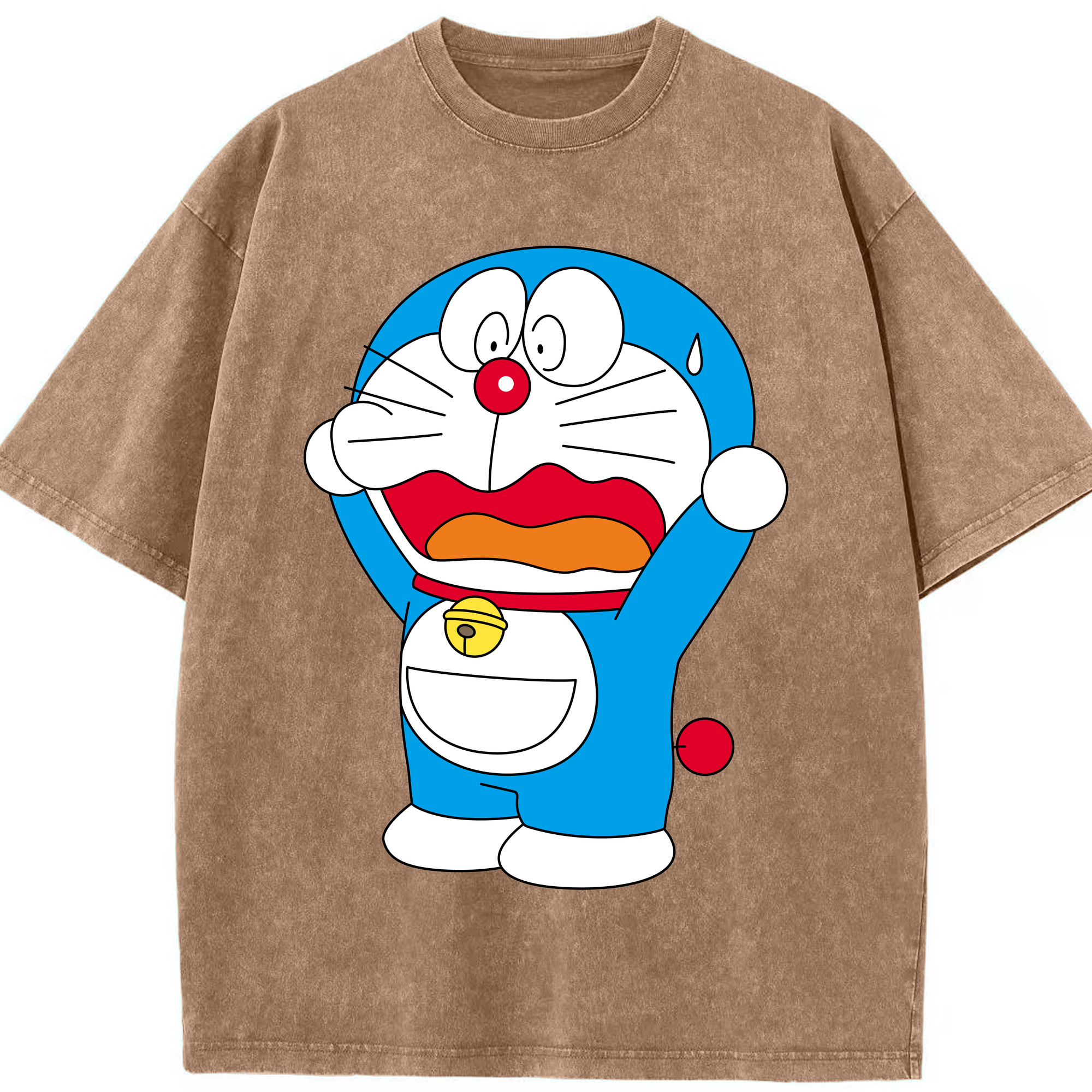 （画像用） ドラえもん Doraemon 綿100% ヴィンテージ風 半袖Tシャツ（フロントプリント）