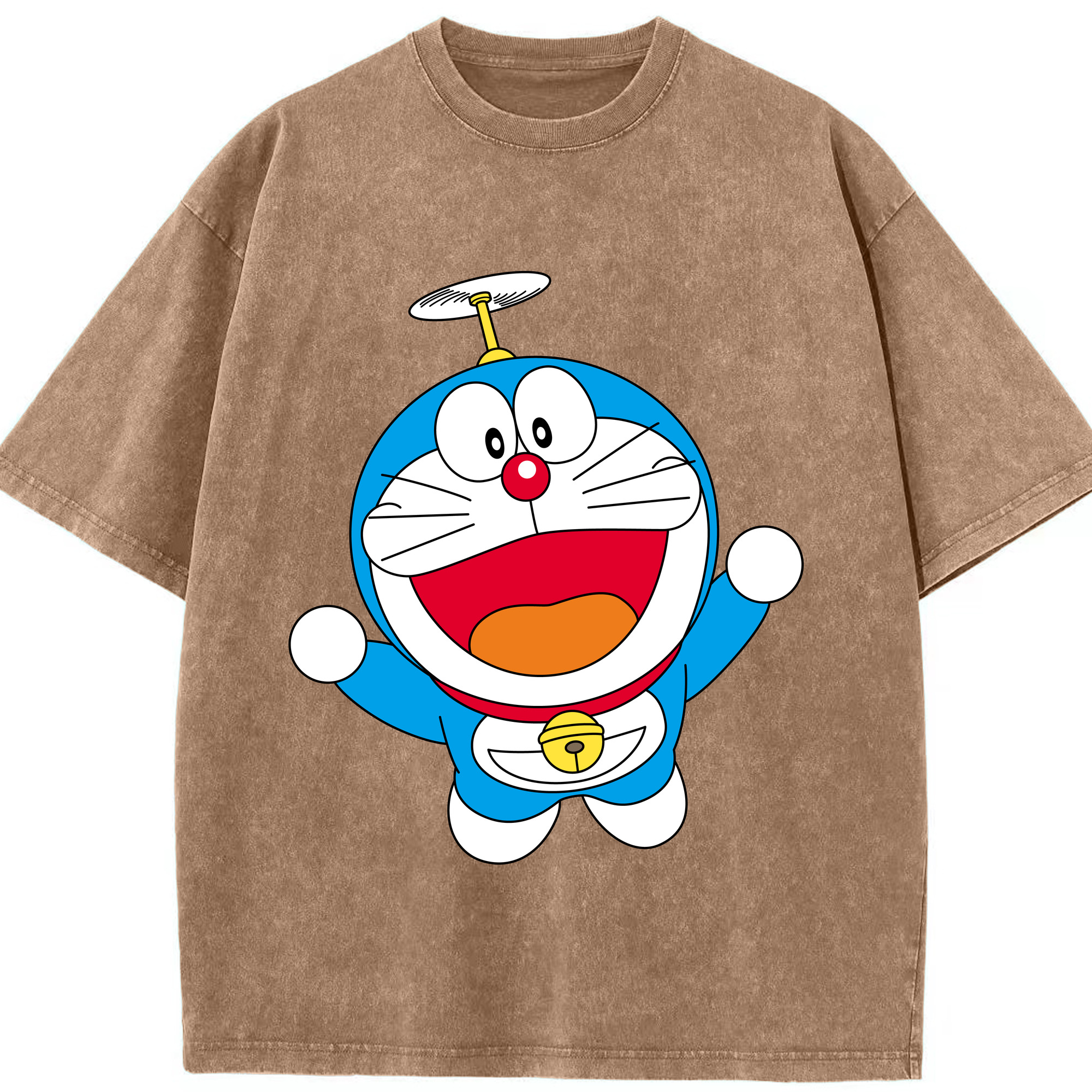 （画像用） ドラえもん Doraemon 綿100% ヴィンテージ風 半袖Tシャツ（フロントプリント）