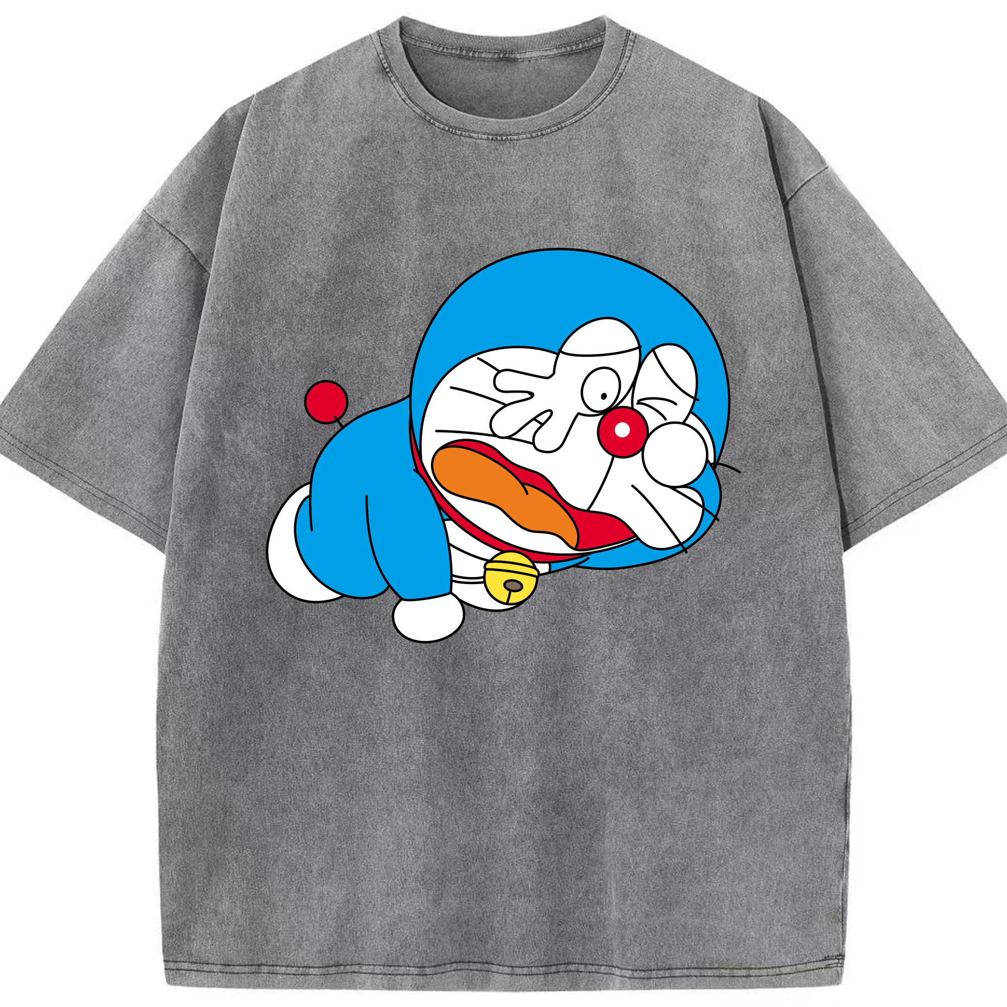 （画像用） ドラえもん Doraemon 綿100% ヴィンテージ風 半袖Tシャツ（フロントプリント）