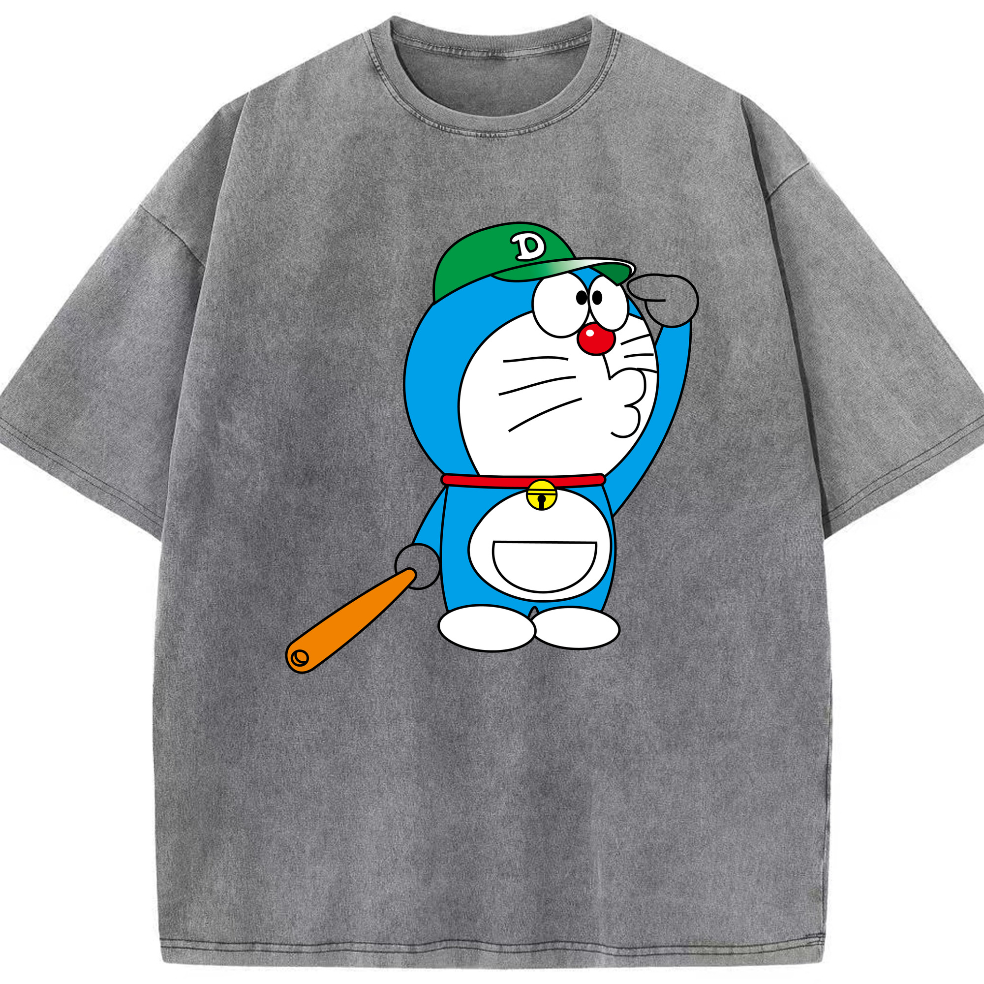 （画像用） ドラえもん Doraemon 綿100% ヴィンテージ風 半袖Tシャツ（フロントプリント）