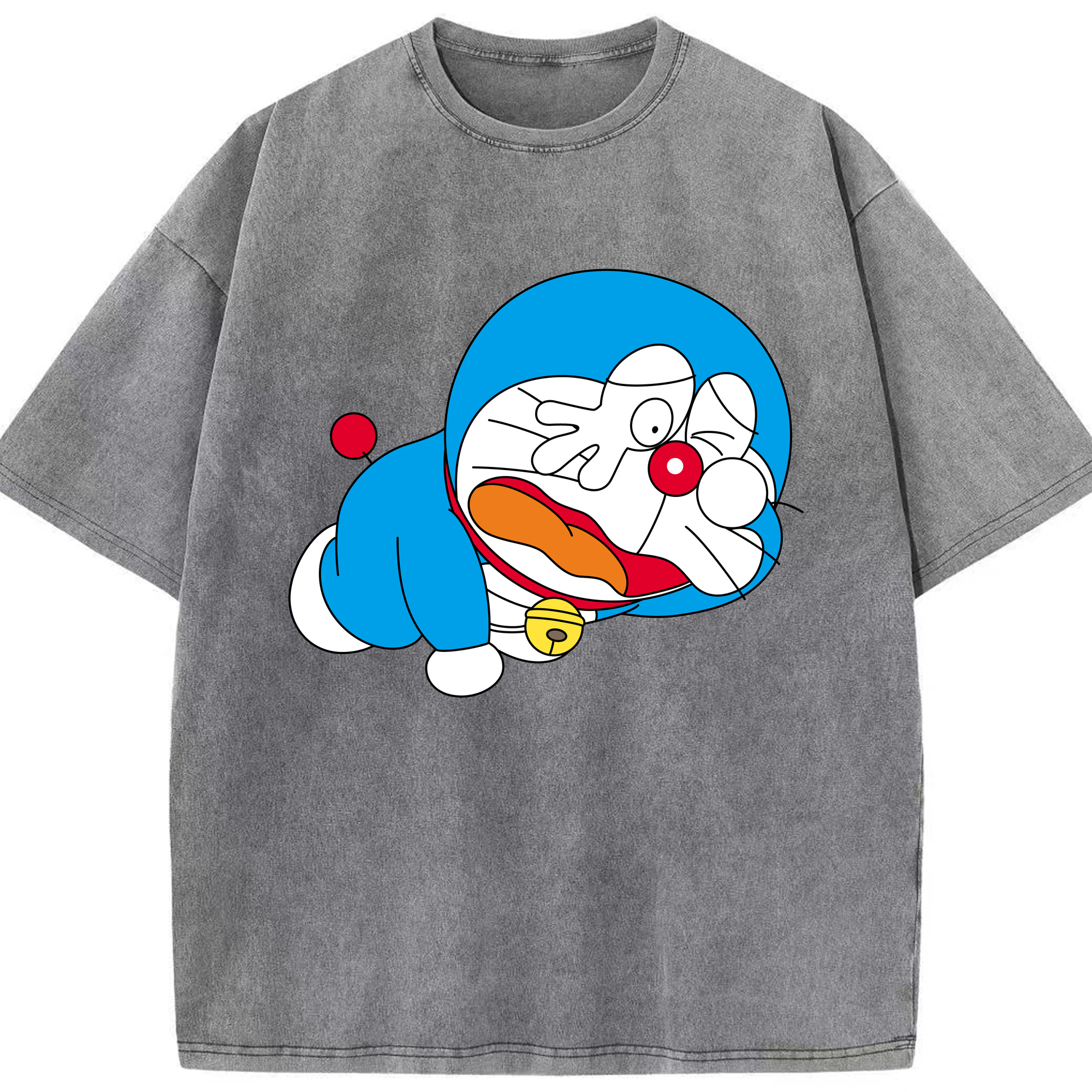 （画像用） ドラえもん Doraemon 綿100% ヴィンテージ風 半袖Tシャツ（フロントプリント）