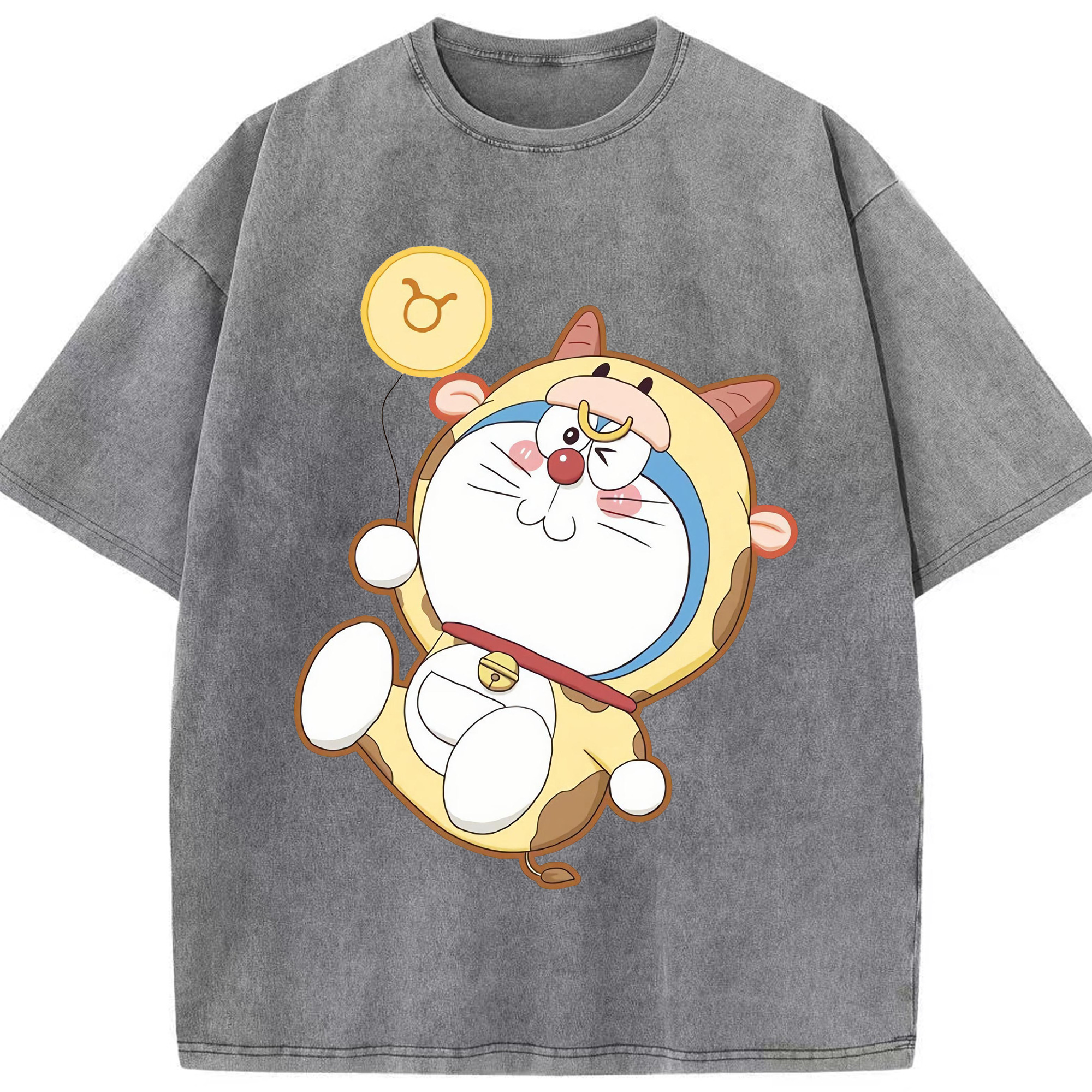 （画像用） ドラえもん Doraemon 綿100% ヴィンテージ風 半袖Tシャツ（フロントプリント）
