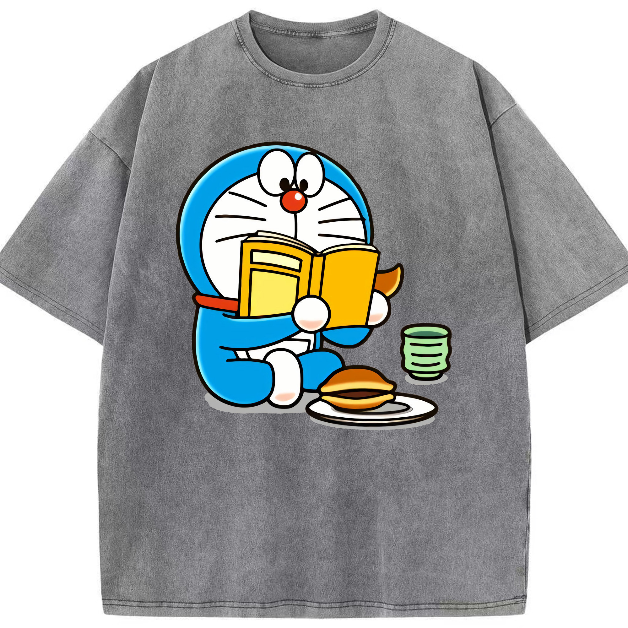 （画像用） ドラえもん Doraemon 綿100% ヴィンテージ風 半袖Tシャツ（フロントプリント）