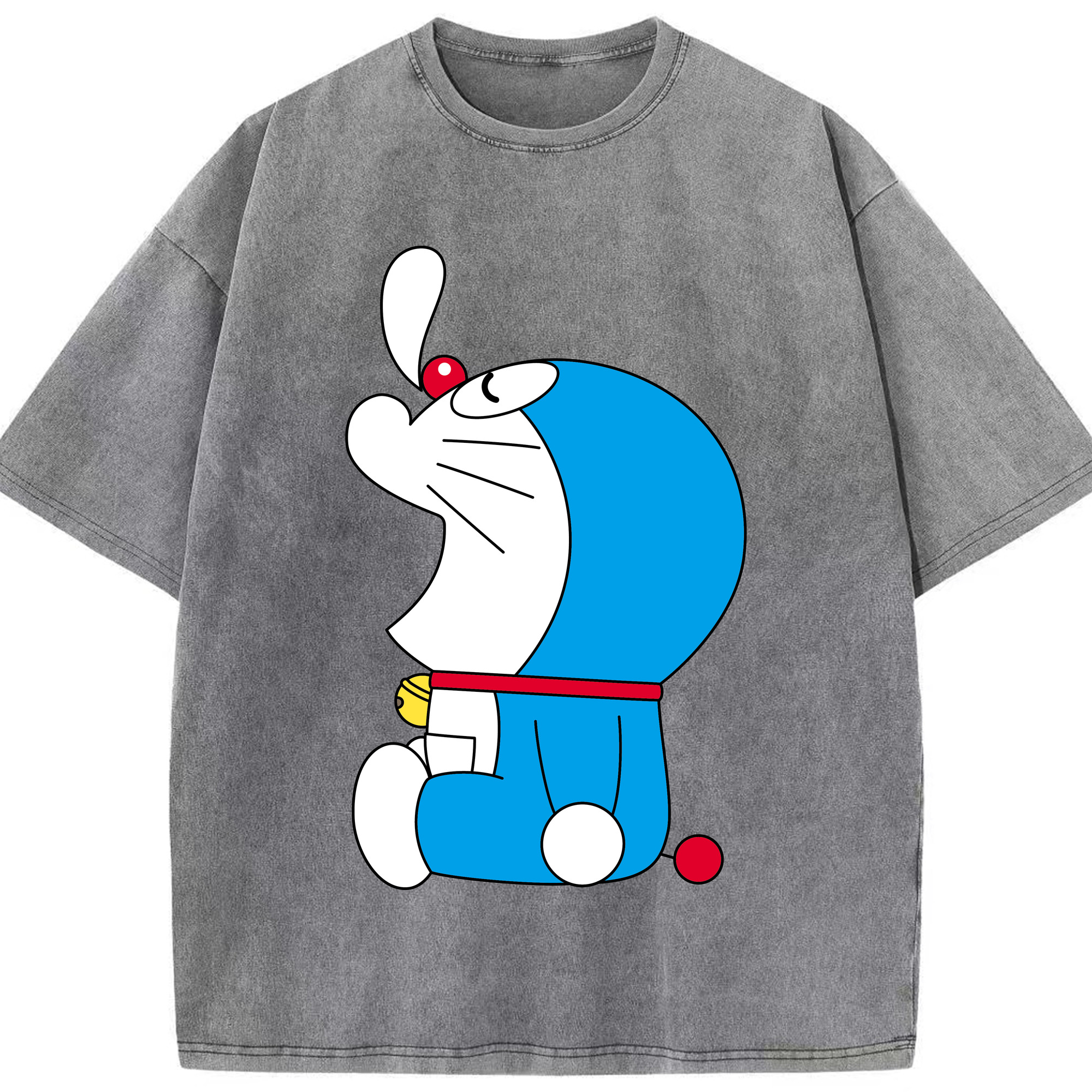 （画像用） ドラえもん Doraemon 綿100% ヴィンテージ風 半袖Tシャツ（フロントプリント）