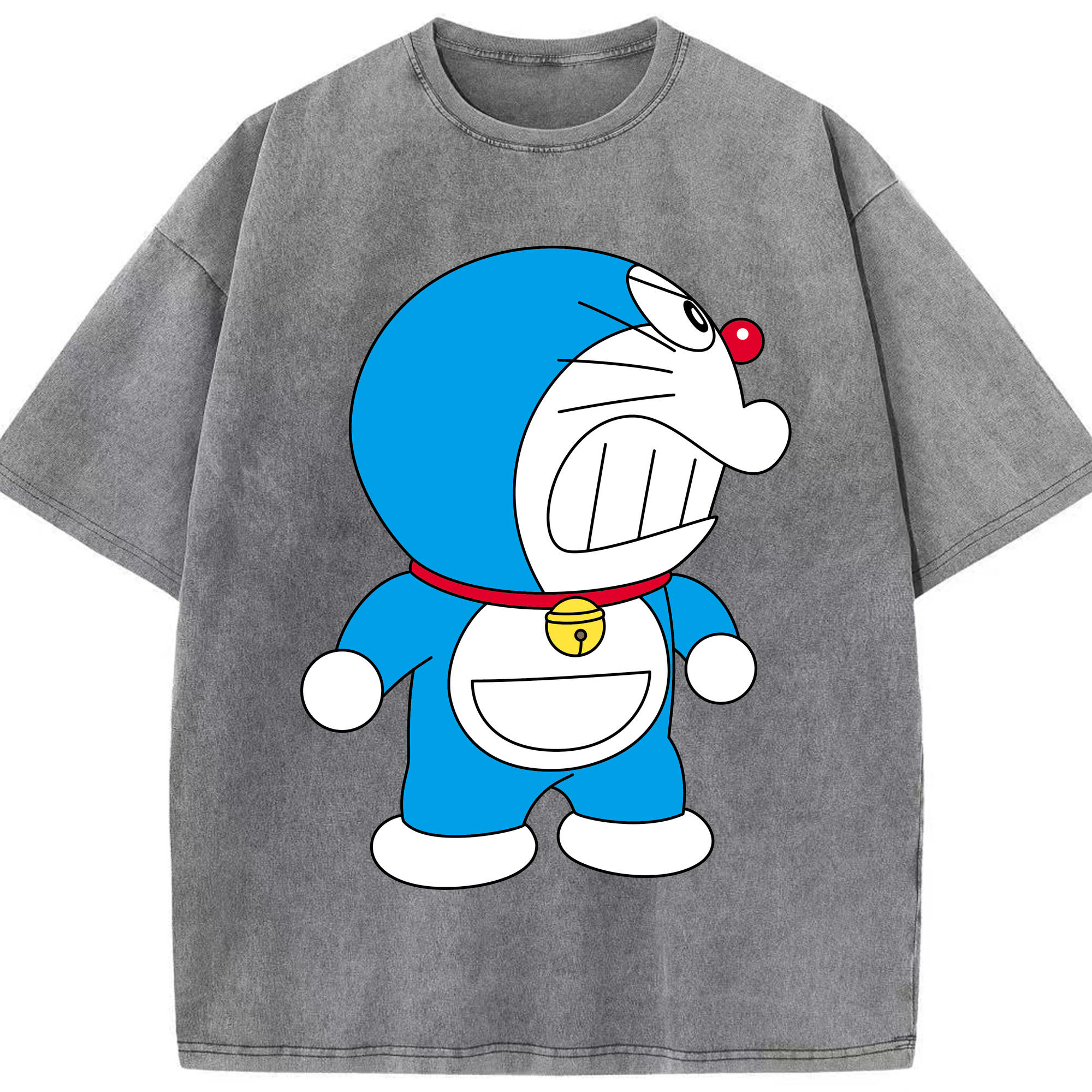 （画像用） ドラえもん Doraemon 綿100% ヴィンテージ風 半袖Tシャツ（フロントプリント）