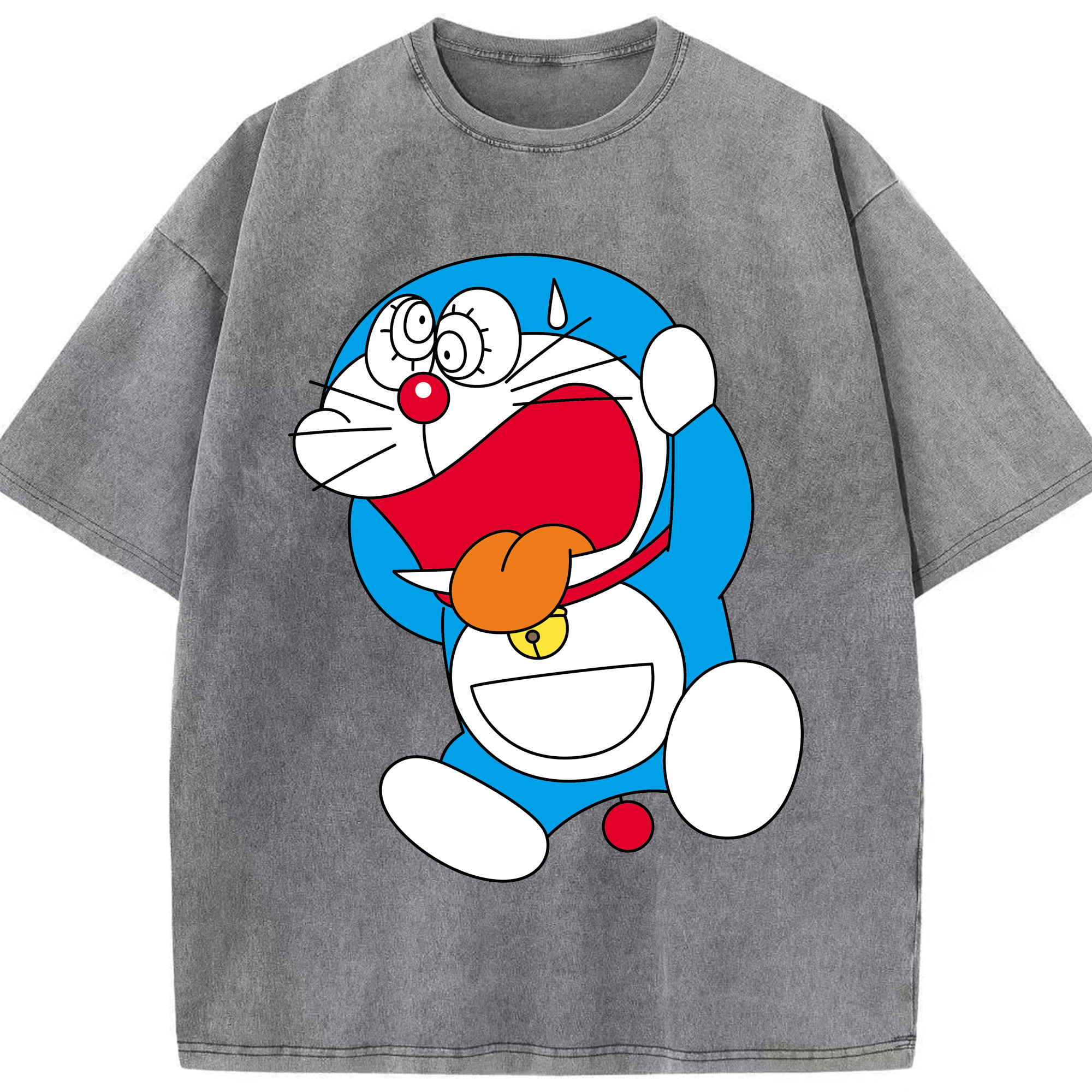 （画像用） ドラえもん Doraemon 綿100% ヴィンテージ風 半袖Tシャツ（フロントプリント）