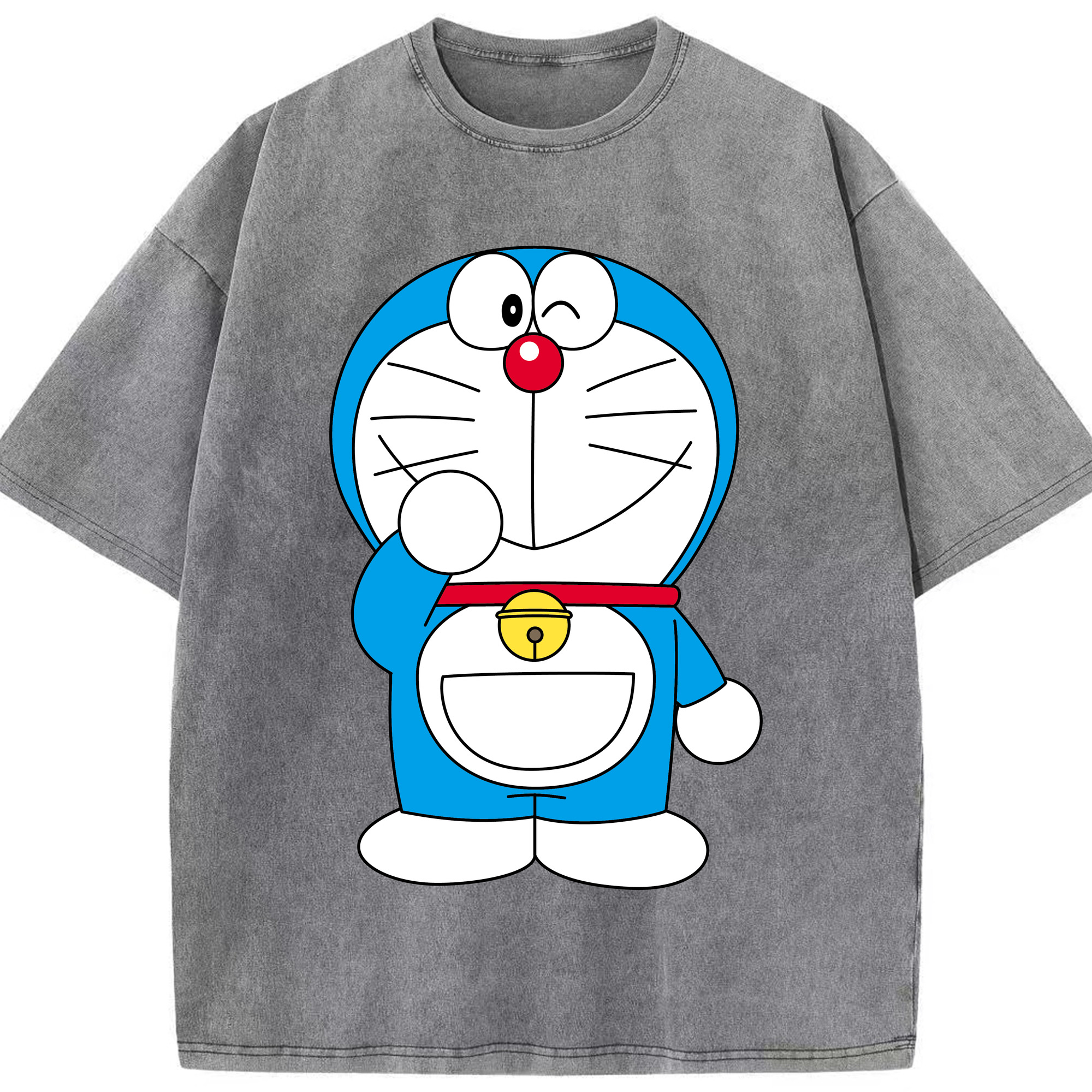 （画像用） ドラえもん Doraemon 綿100% ヴィンテージ風 半袖Tシャツ（フロントプリント）