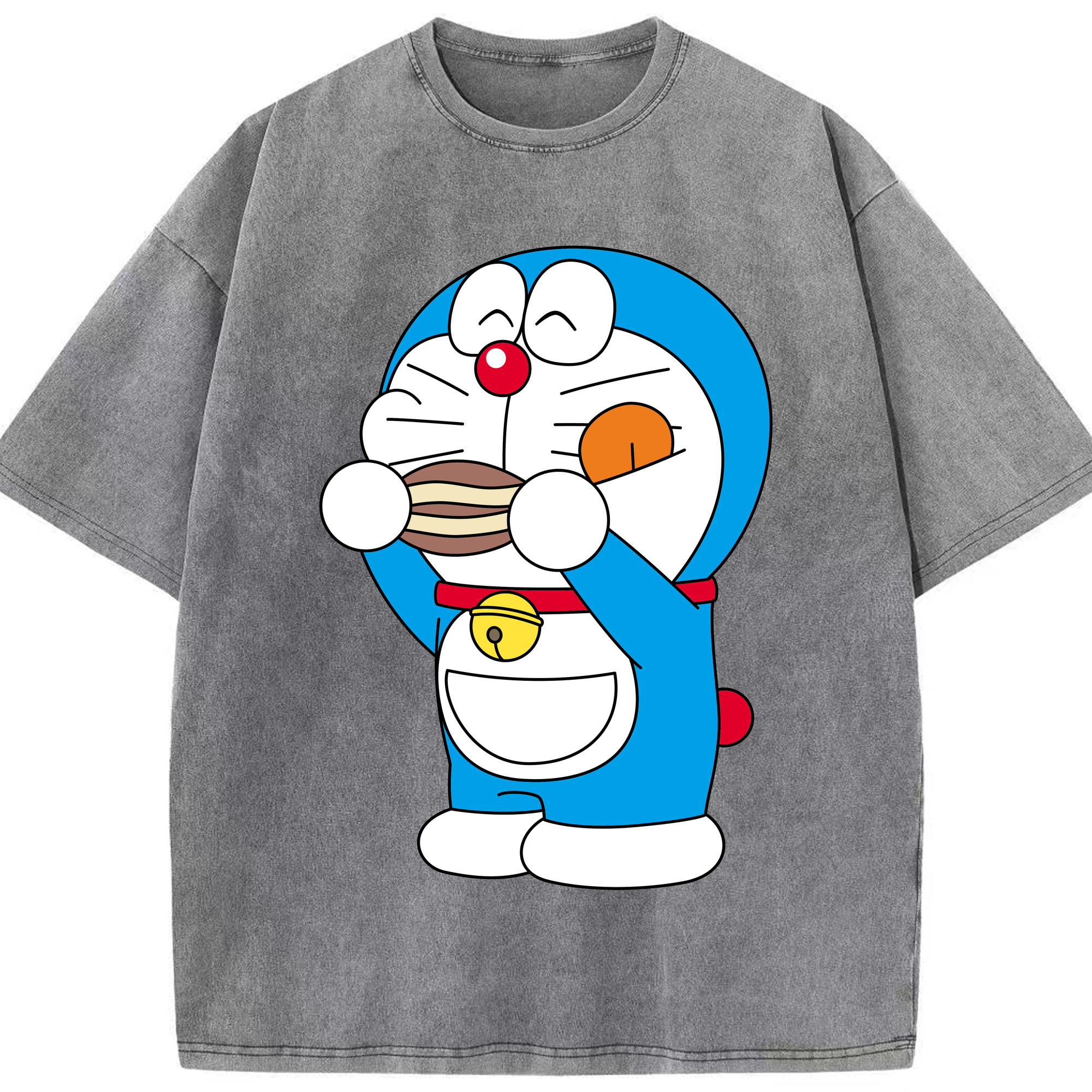 （画像用） ドラえもん Doraemon 綿100% ヴィンテージ風 半袖Tシャツ（フロントプリント）
