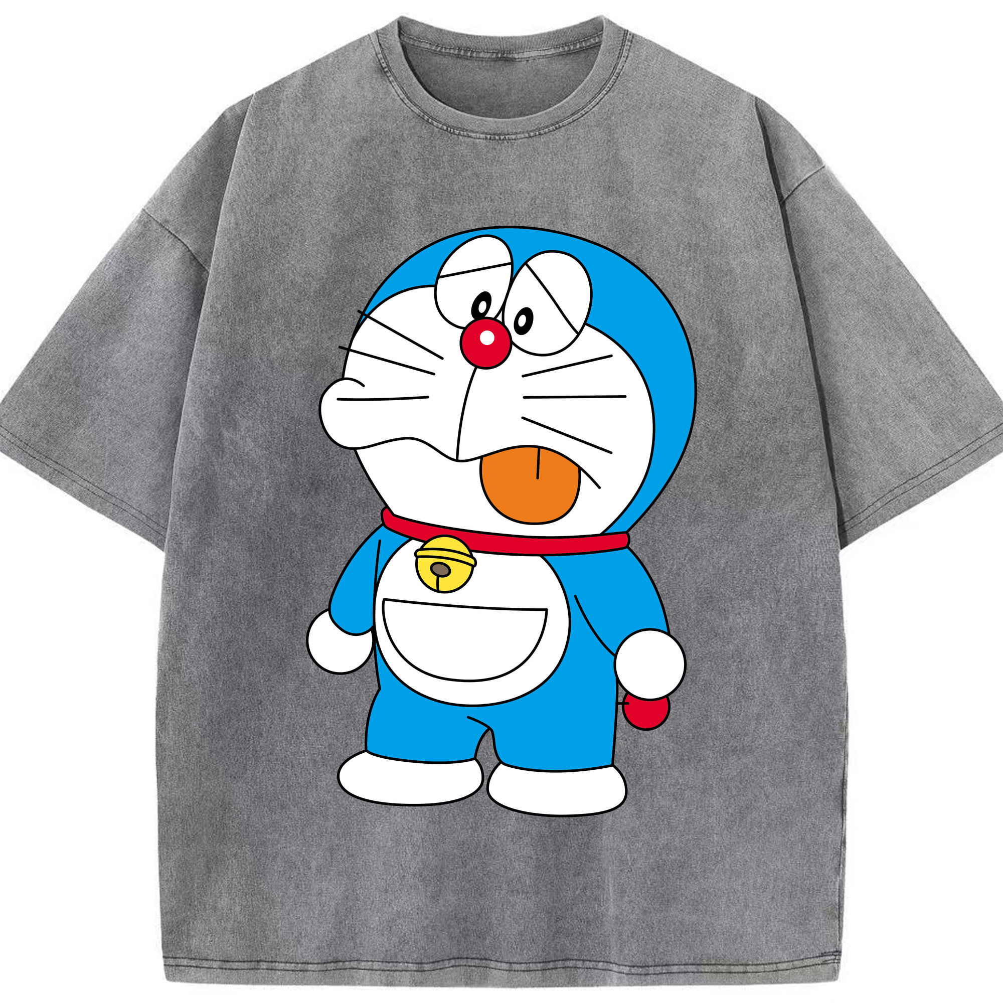 （画像用） ドラえもん Doraemon 綿100% ヴィンテージ風 半袖Tシャツ（フロントプリント）