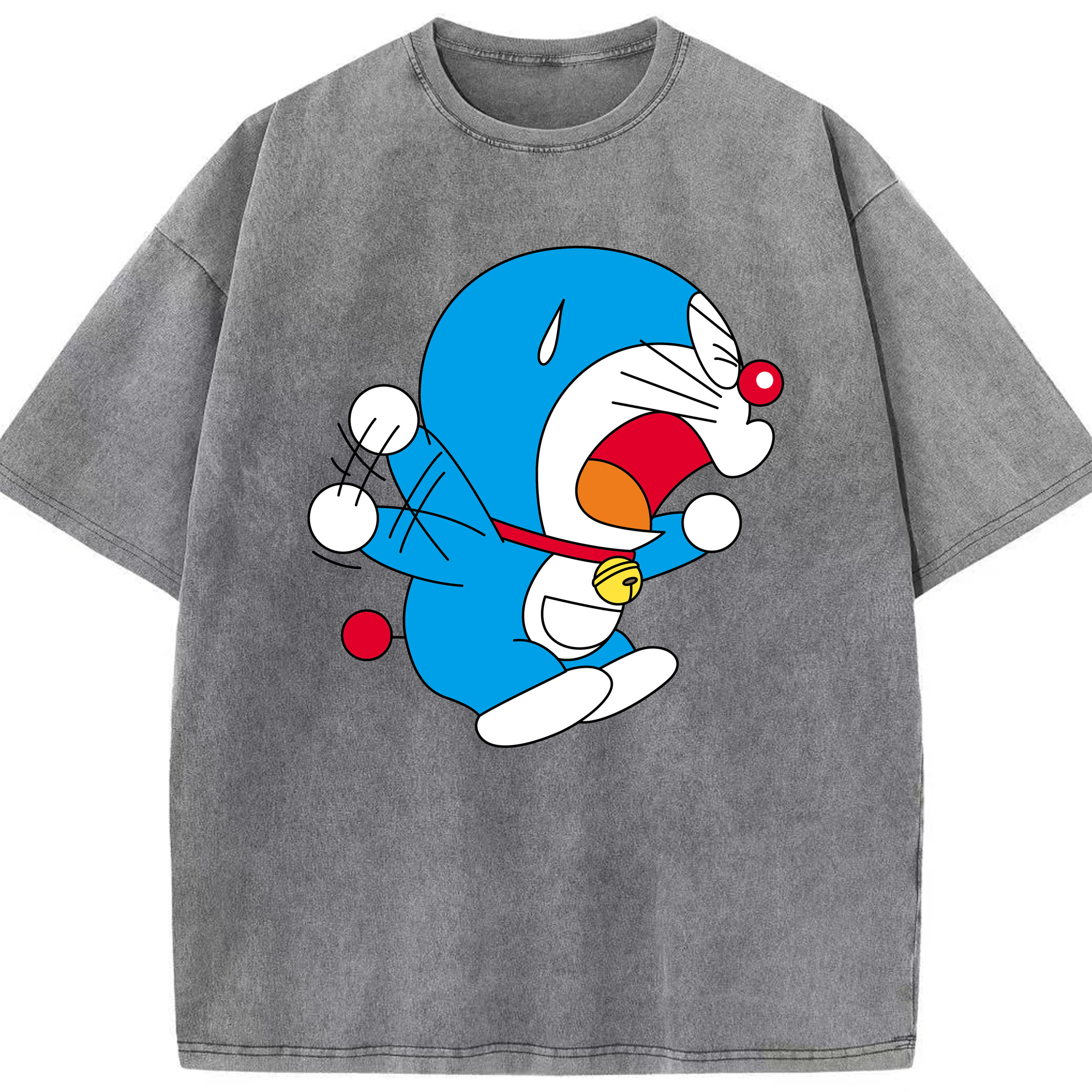 （画像用） ドラえもん Doraemon 綿100% ヴィンテージ風 半袖Tシャツ（フロントプリント）