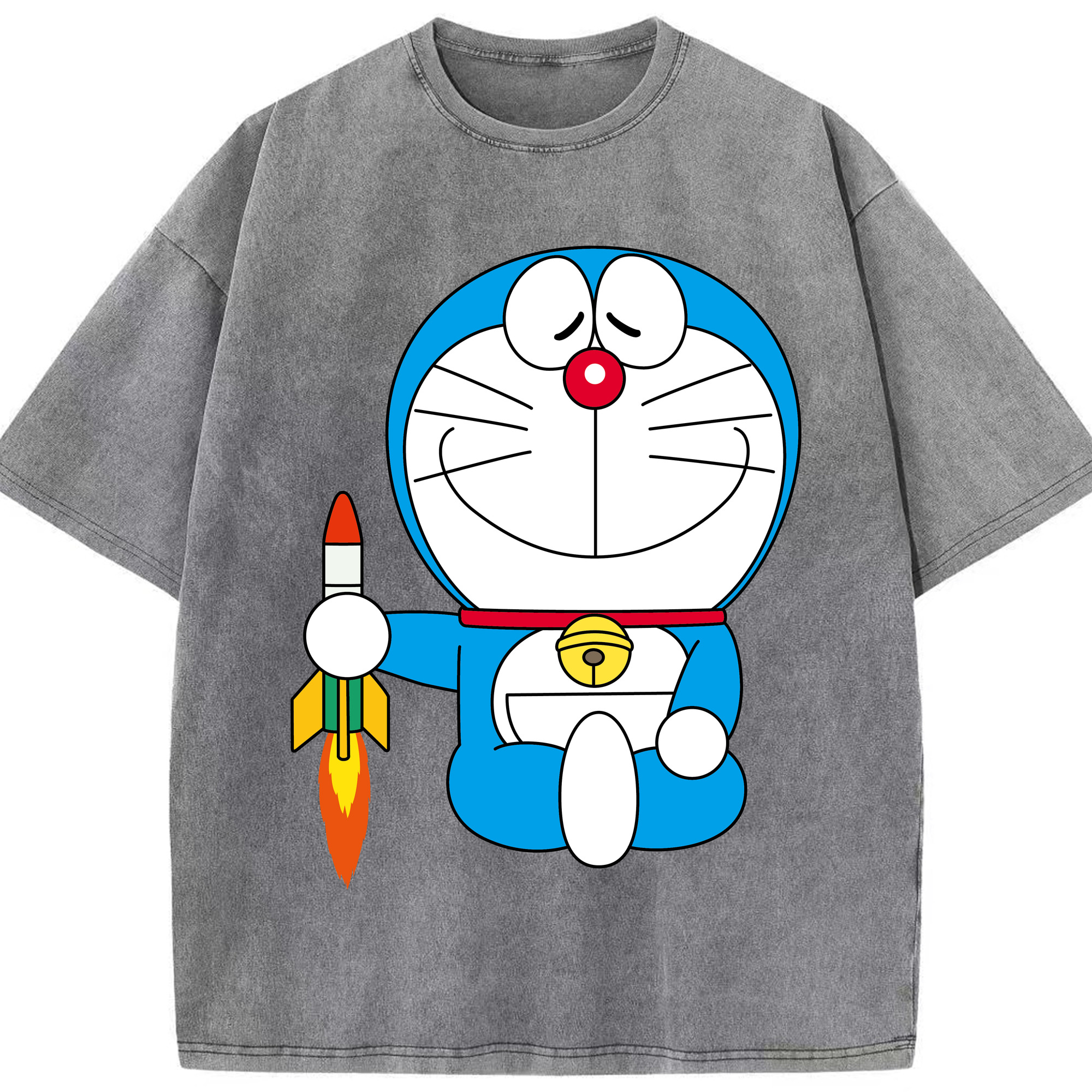 （画像用） ドラえもん Doraemon 綿100% ヴィンテージ風 半袖Tシャツ（フロントプリント）