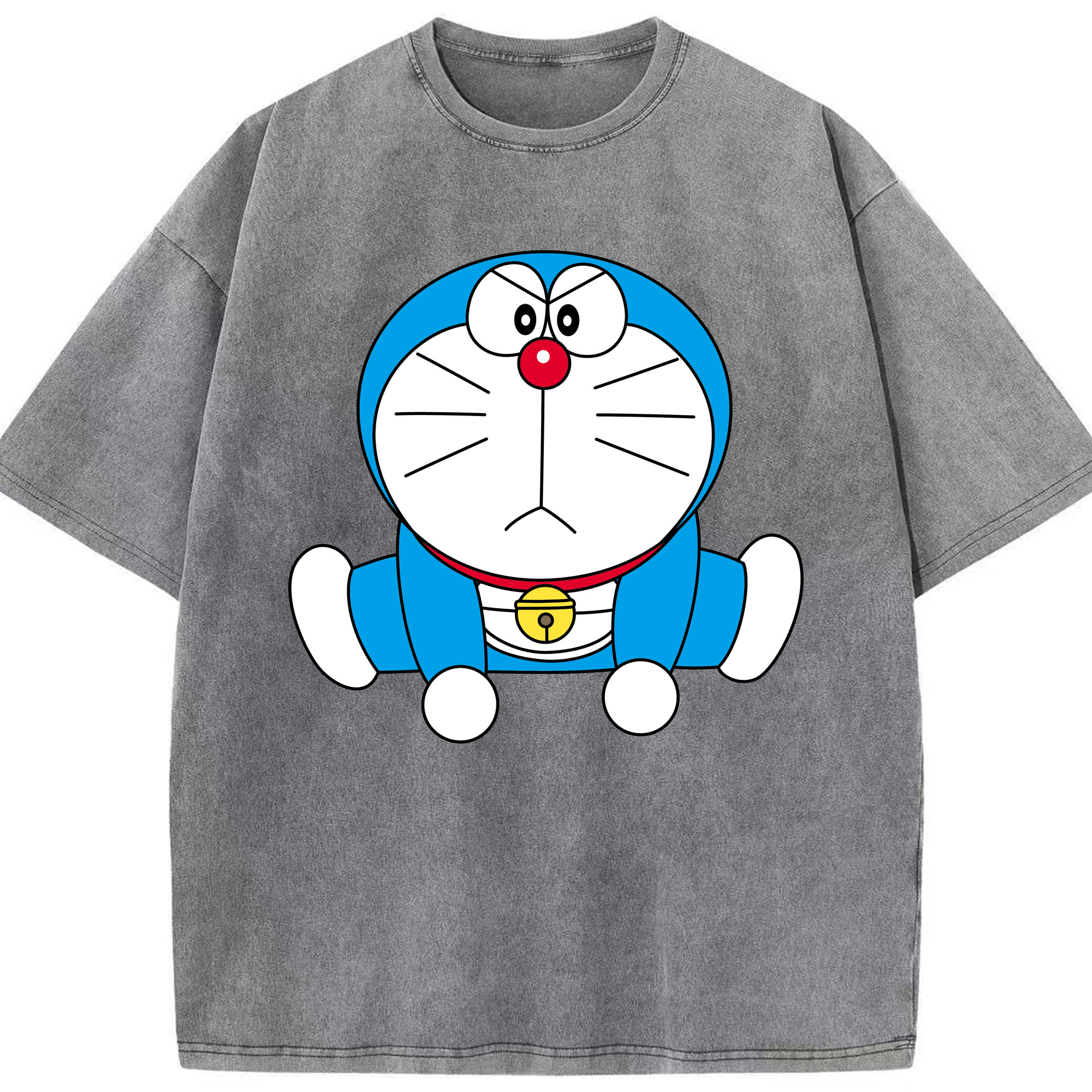 （画像用） ドラえもん Doraemon 綿100% ヴィンテージ風 半袖Tシャツ（フロントプリント）