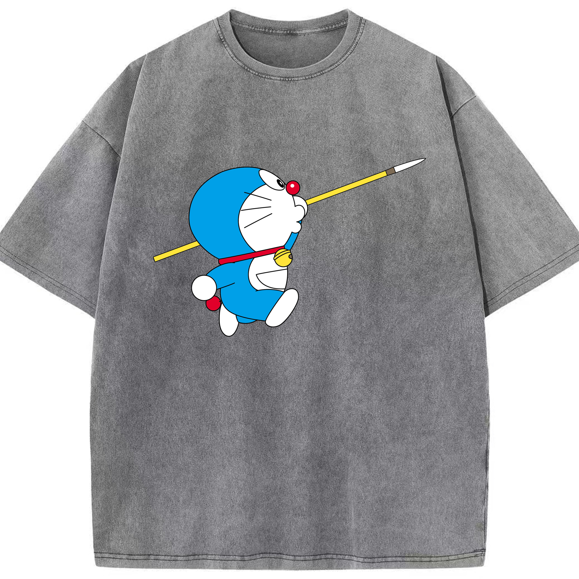 （画像用） ドラえもん Doraemon 綿100% ヴィンテージ風 半袖Tシャツ（フロントプリント）
