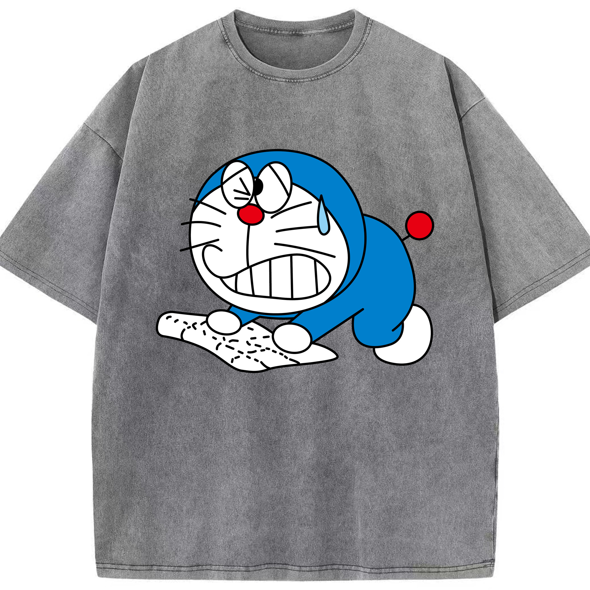 （画像用） ドラえもん Doraemon 綿100% ヴィンテージ風 半袖Tシャツ（フロントプリント）