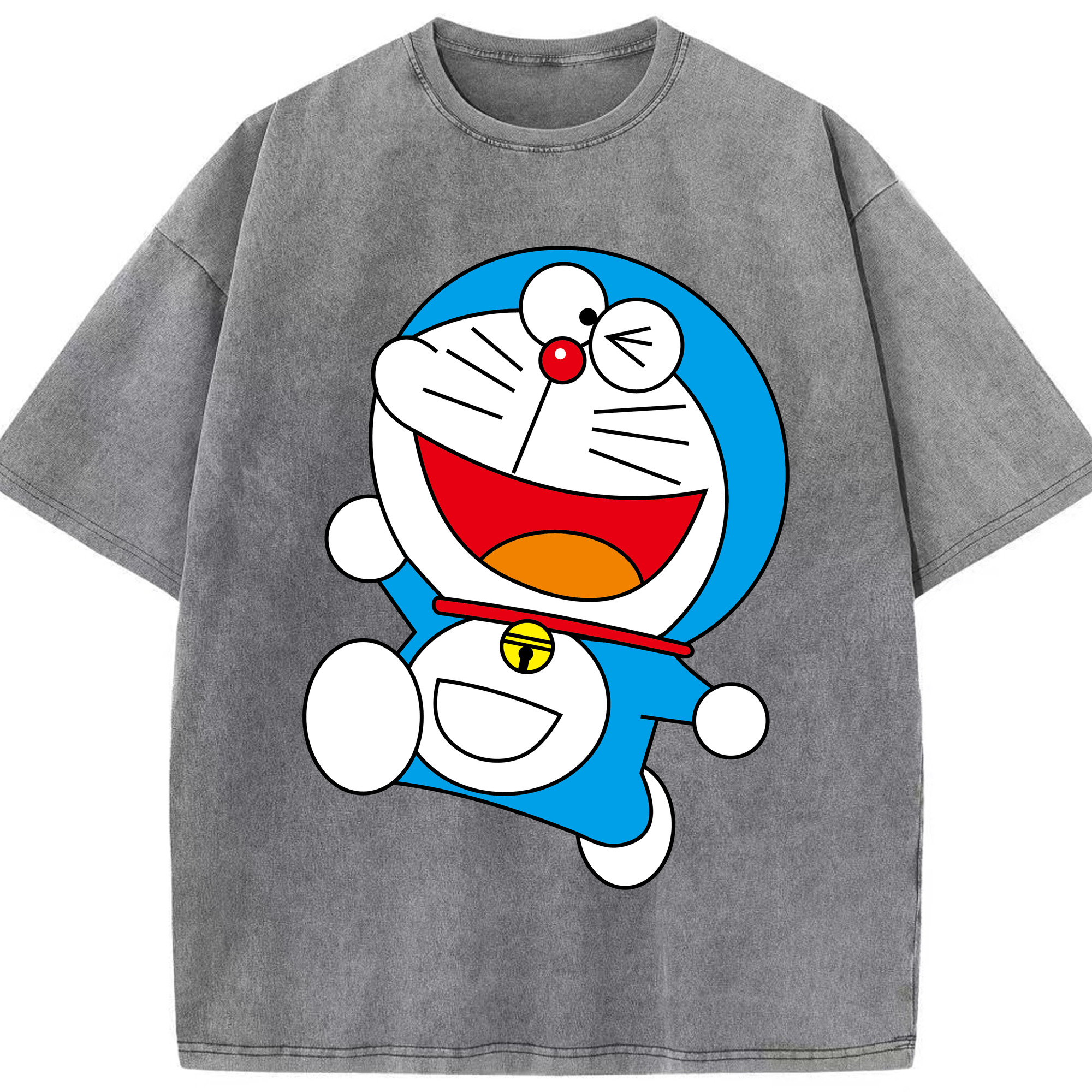 （画像用） ドラえもん Doraemon 綿100% ヴィンテージ風 半袖Tシャツ（フロントプリント）