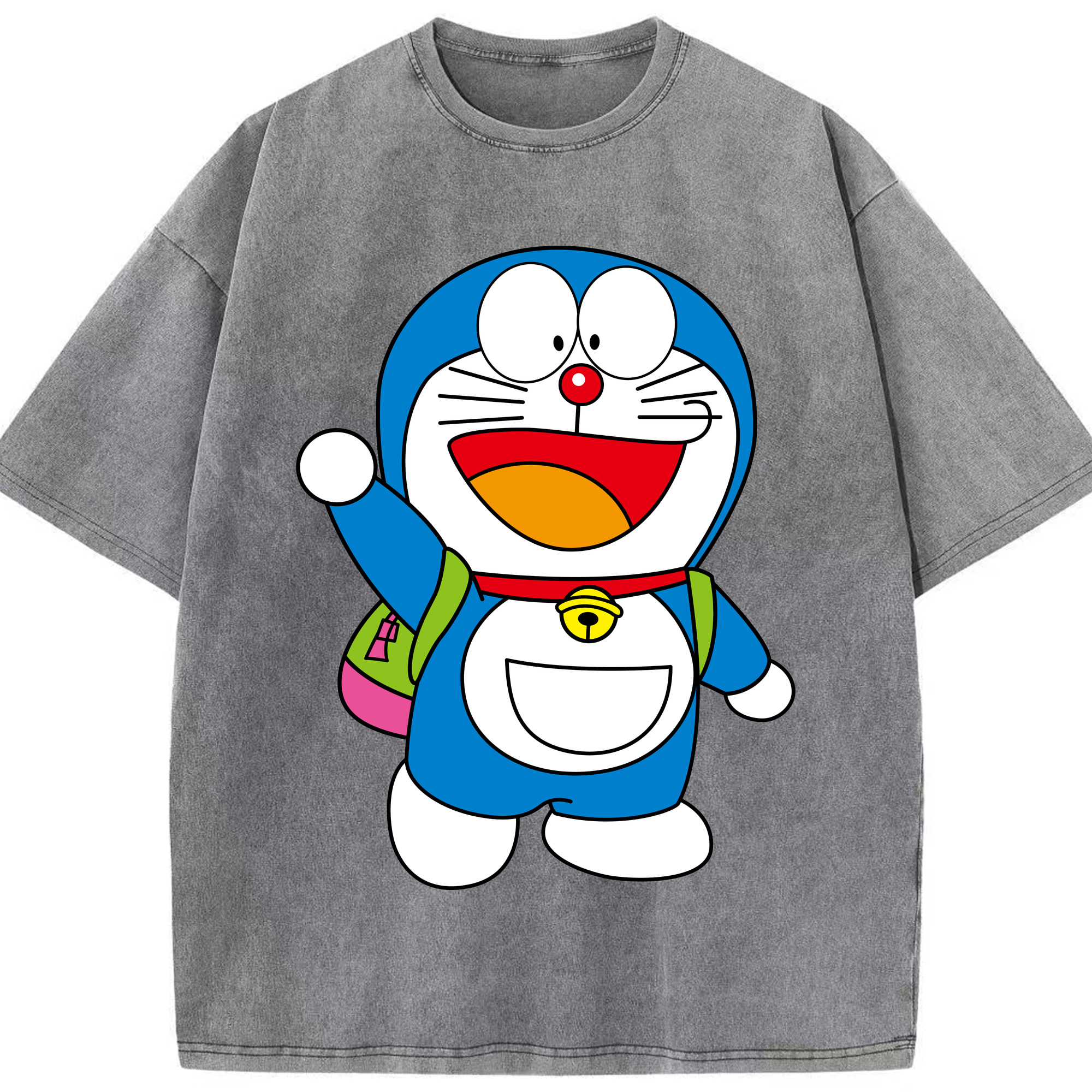 （画像用） ドラえもん Doraemon 綿100% ヴィンテージ風 半袖Tシャツ（フロントプリント）