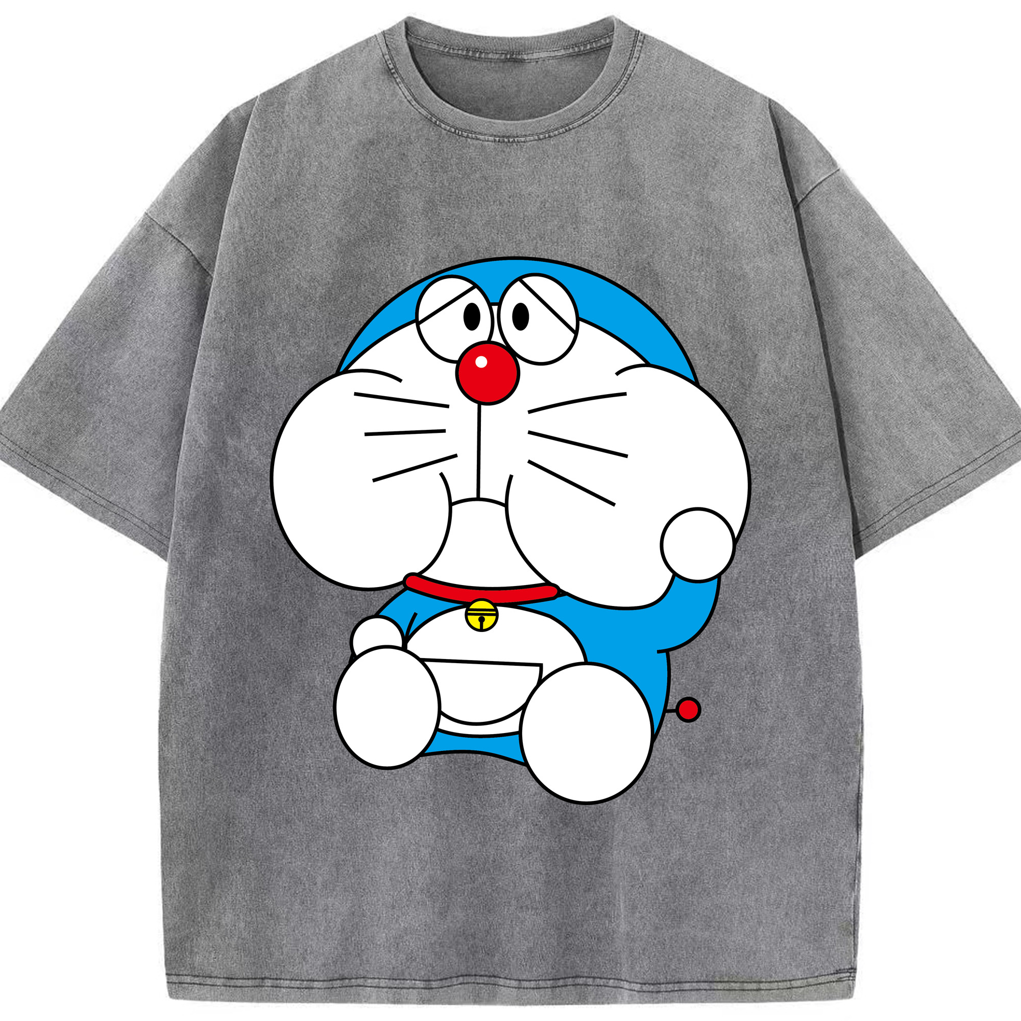 （画像用） ドラえもん Doraemon 綿100% ヴィンテージ風 半袖Tシャツ（フロントプリント）