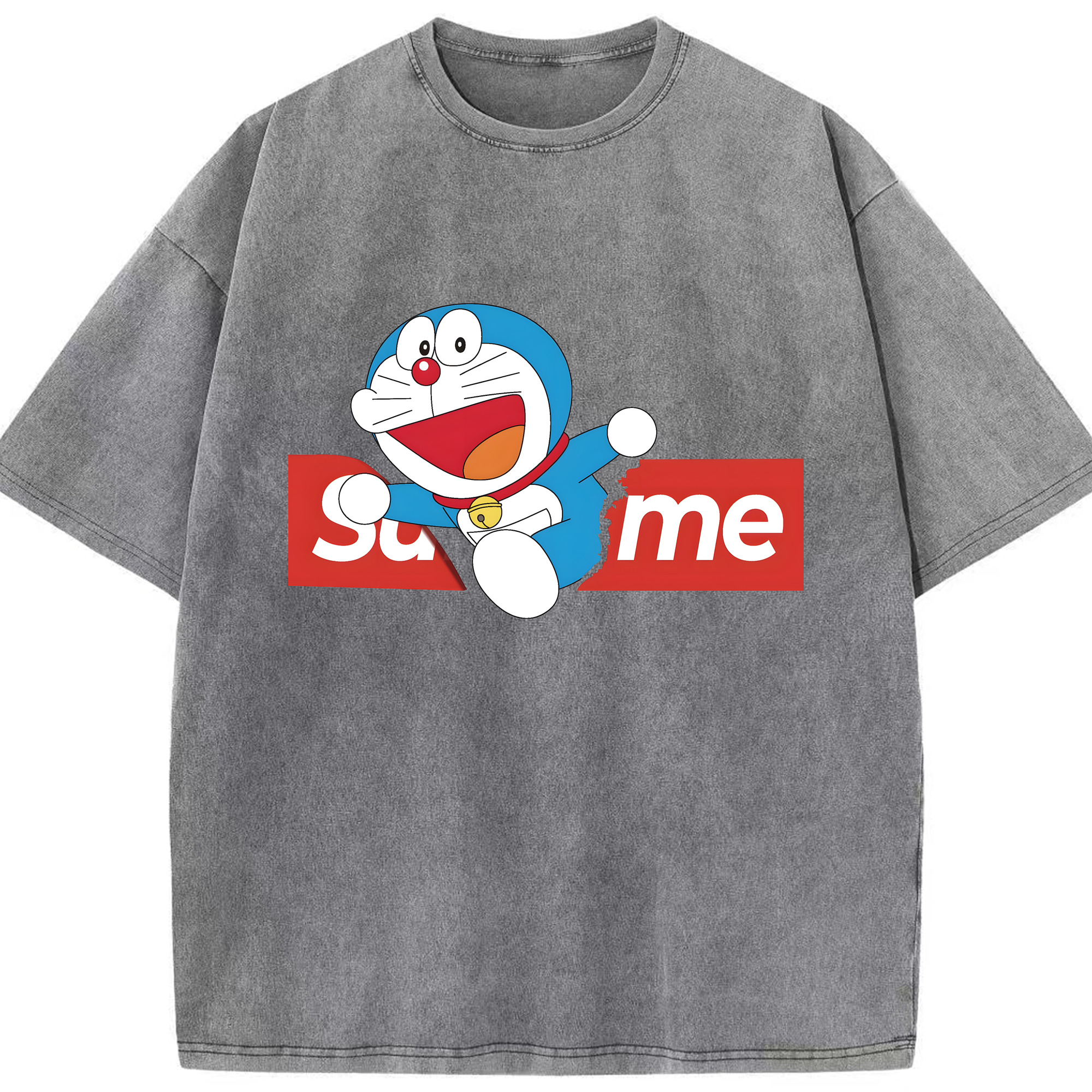 （画像用） ドラえもん Doraemon 綿100% ヴィンテージ風 半袖Tシャツ（フロントプリント）