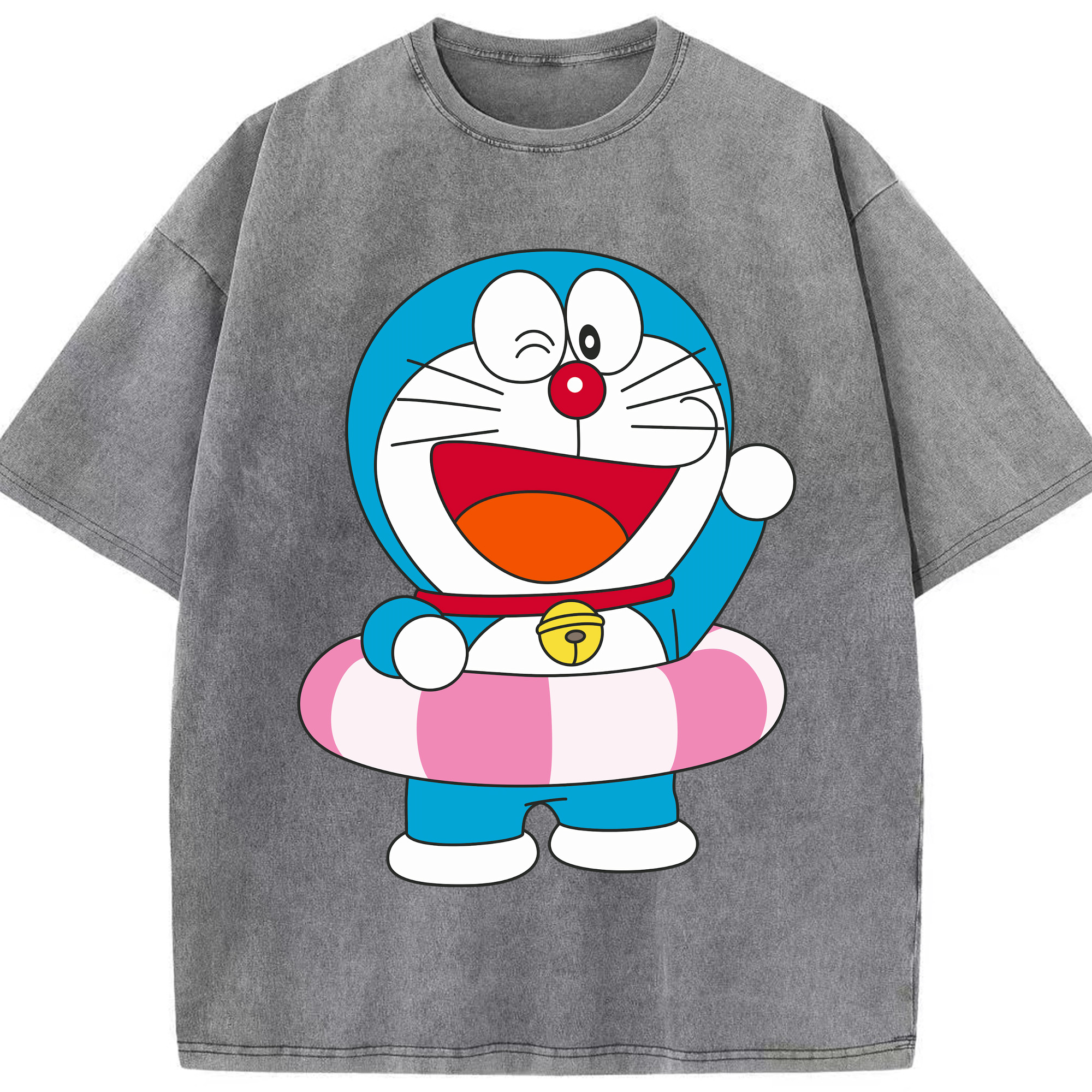 （画像用） ドラえもん Doraemon 綿100% ヴィンテージ風 半袖Tシャツ（フロントプリント）