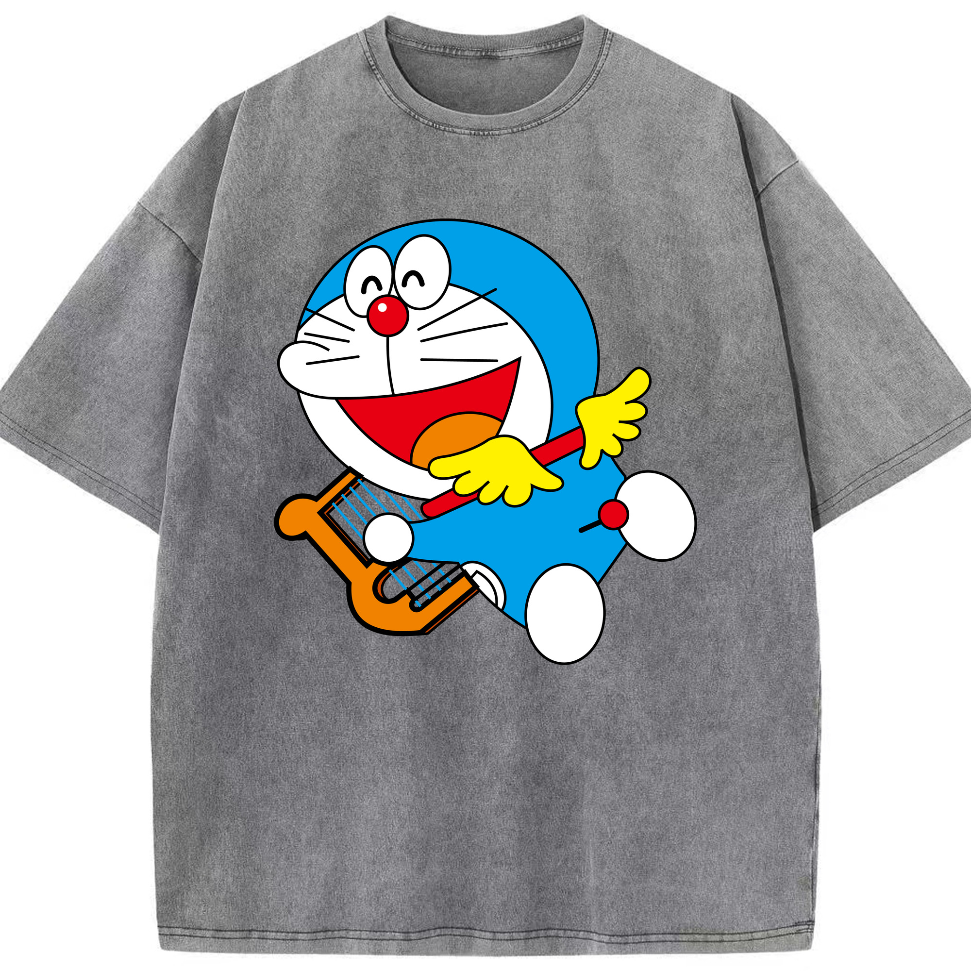 （画像用） ドラえもん Doraemon 綿100% ヴィンテージ風 半袖Tシャツ（フロントプリント）