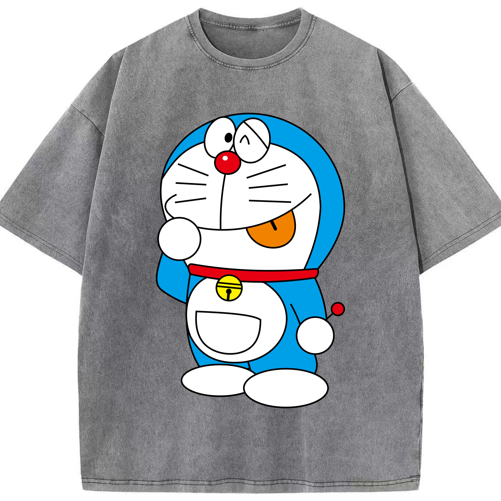 （画像用） ドラえもん Doraemon 綿100% ヴィンテージ風 半袖Tシャツ（フロントプリント）