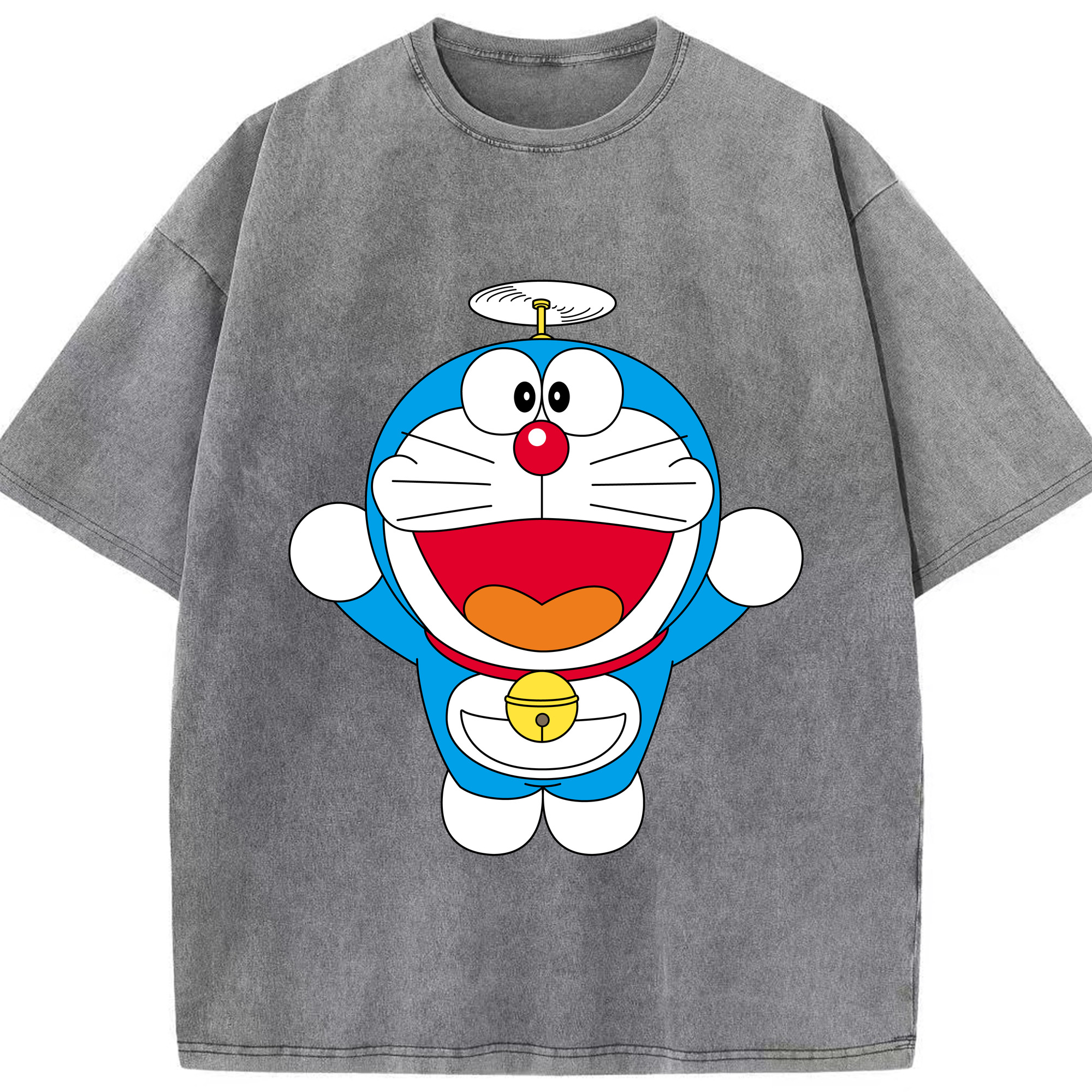 （画像用） ドラえもん Doraemon 綿100% ヴィンテージ風 半袖Tシャツ（フロントプリント）