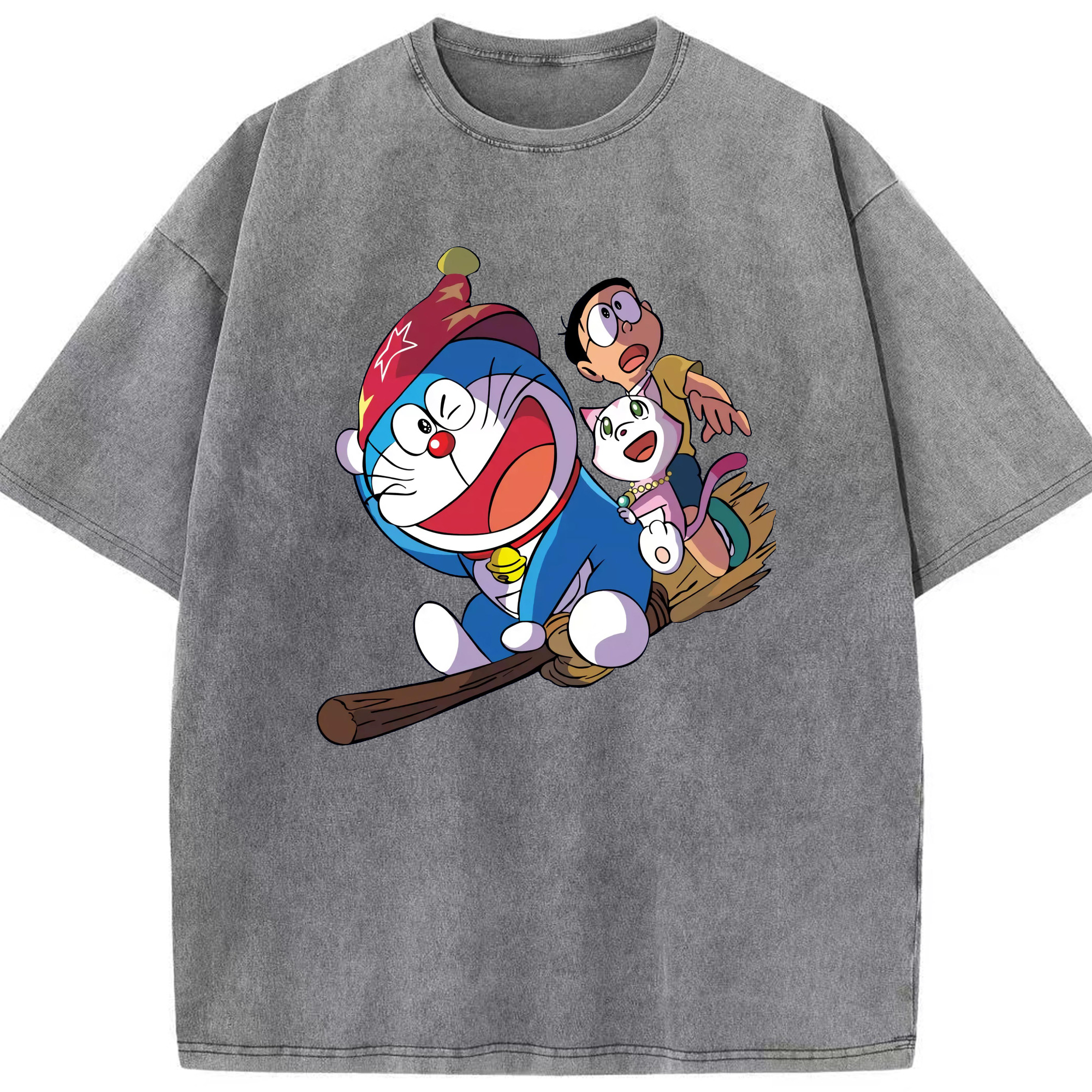 （画像用） ドラえもん Doraemon 綿100% ヴィンテージ風 半袖Tシャツ（フロントプリント）