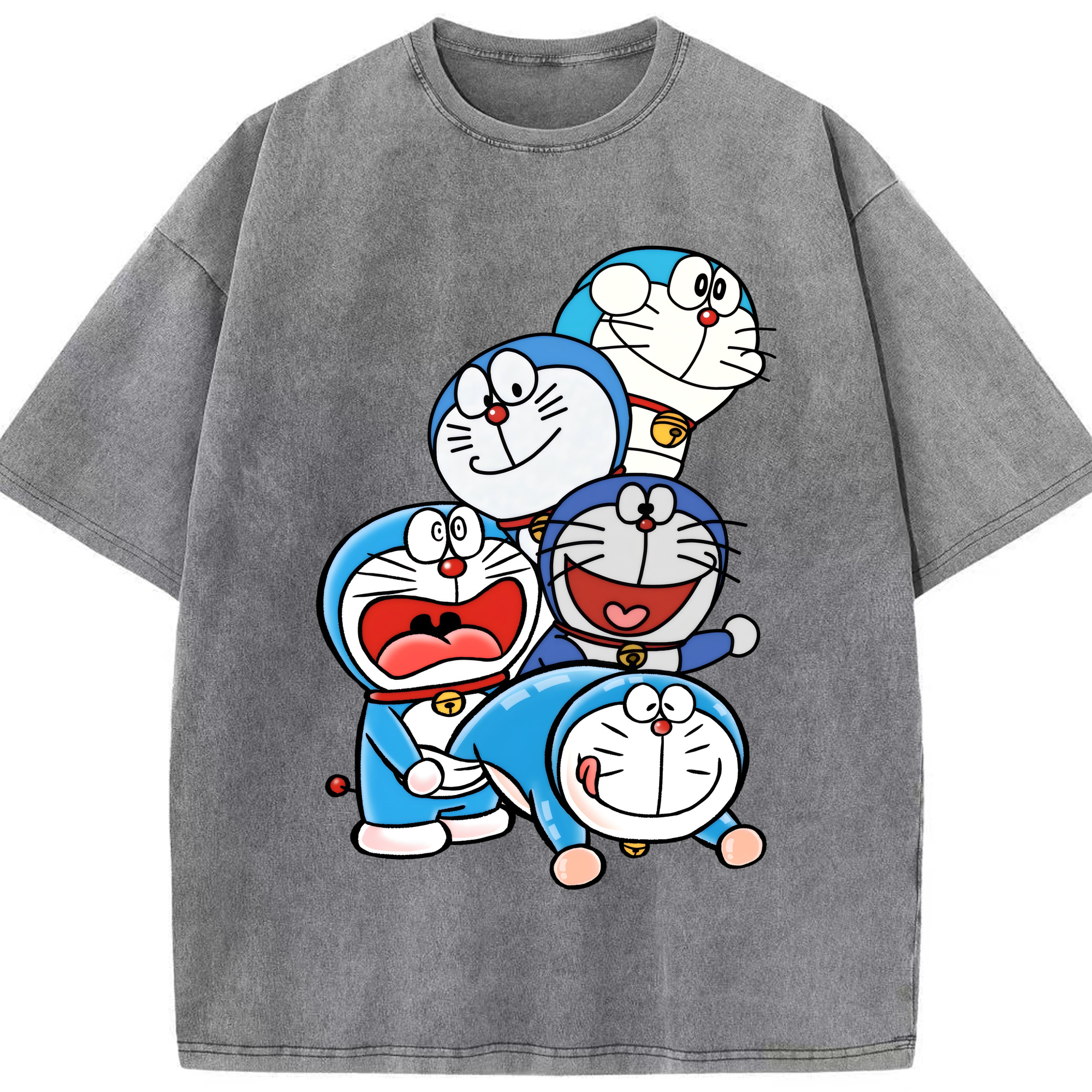 （画像用） ドラえもん Doraemon 綿100% ヴィンテージ風 半袖Tシャツ（フロントプリント）
