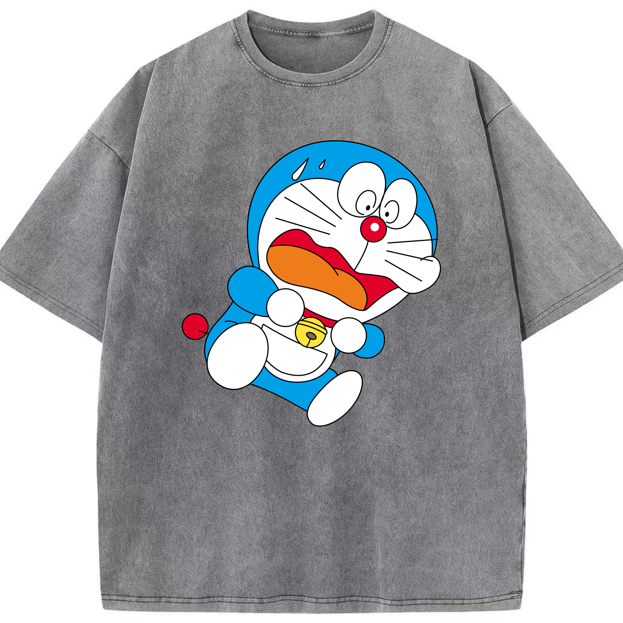 （画像用） ドラえもん Doraemon 綿100% ヴィンテージ風 半袖Tシャツ（フロントプリント）