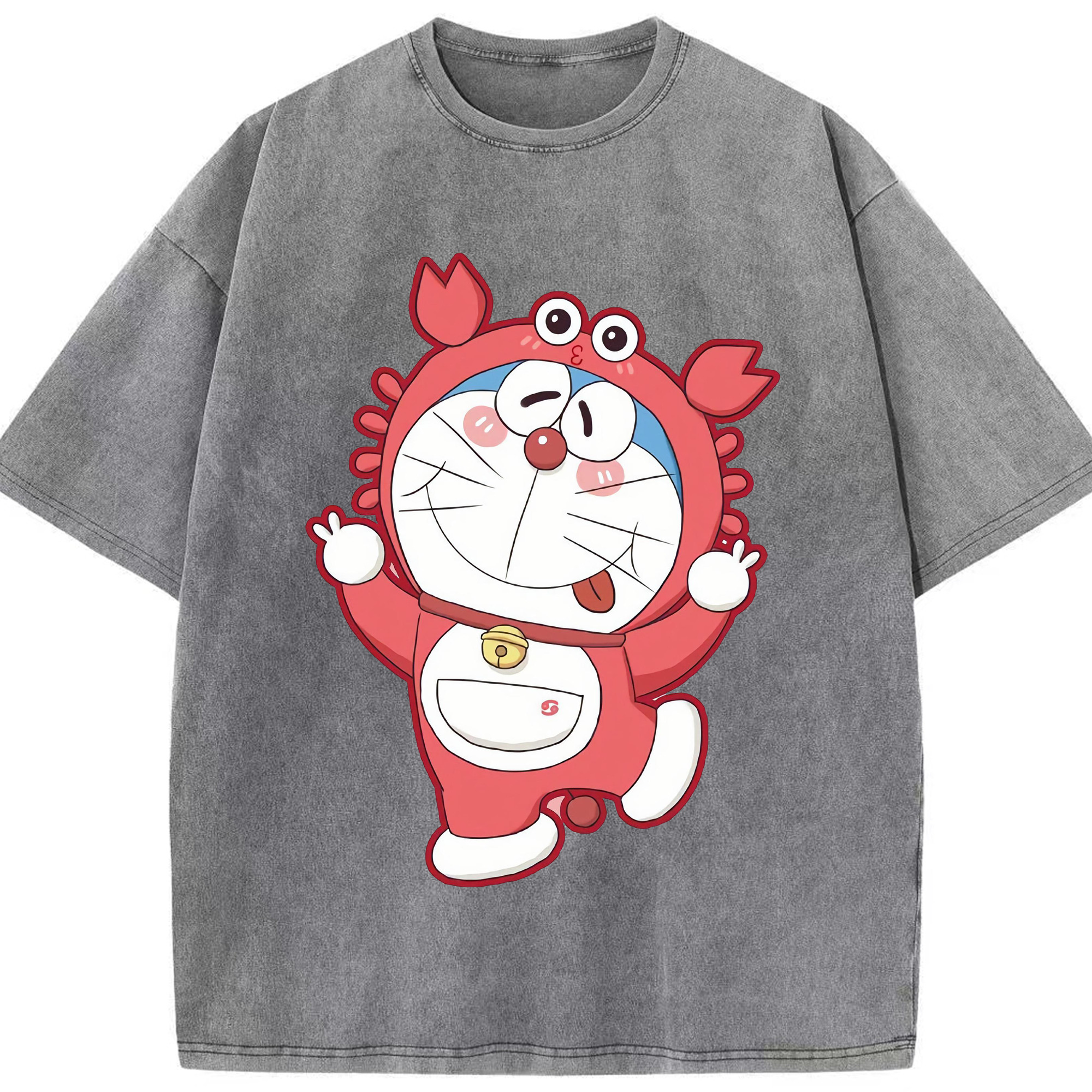 （画像用） ドラえもん Doraemon 綿100% ヴィンテージ風 半袖Tシャツ（フロントプリント）