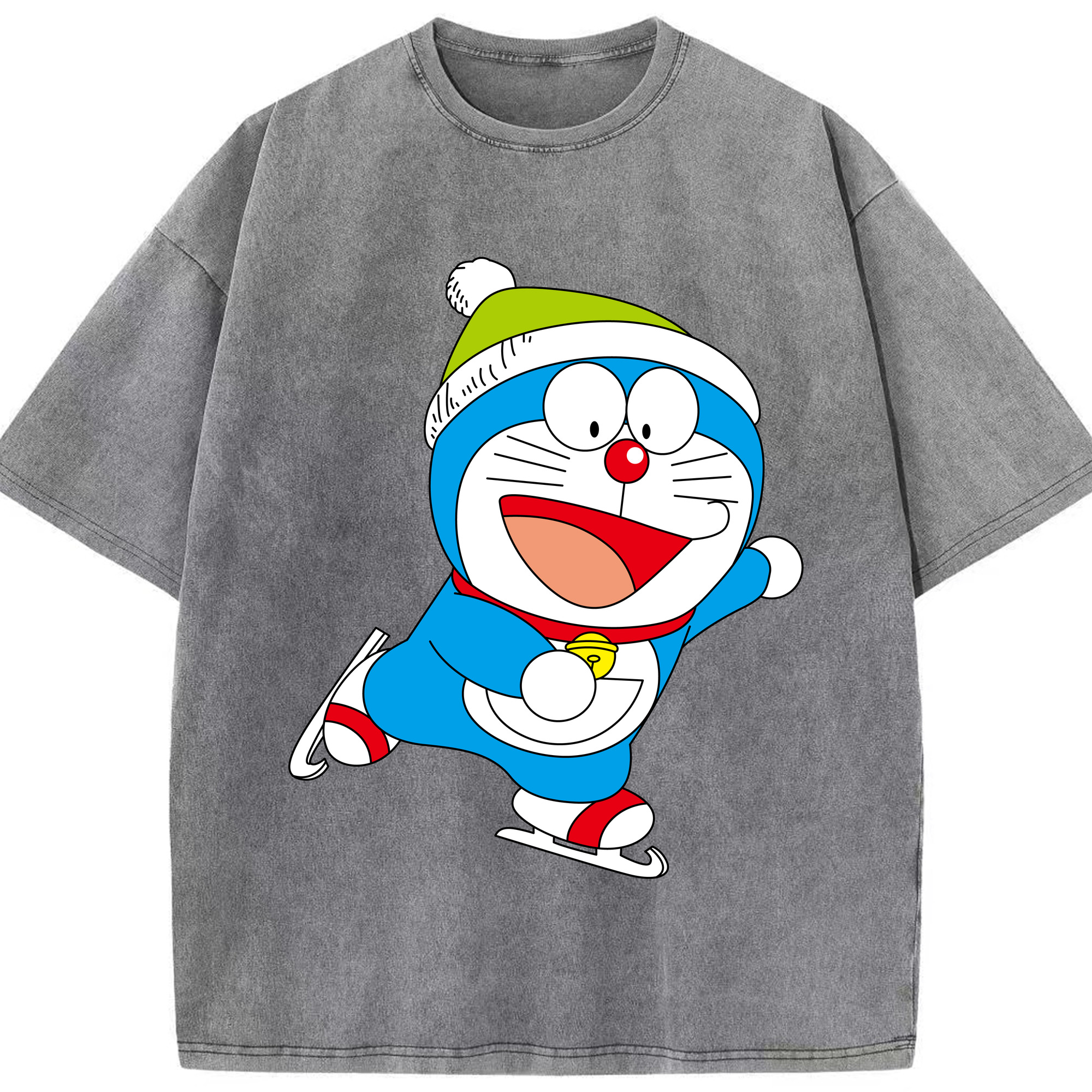 （画像用） ドラえもん Doraemon 綿100% ヴィンテージ風 半袖Tシャツ（フロントプリント）