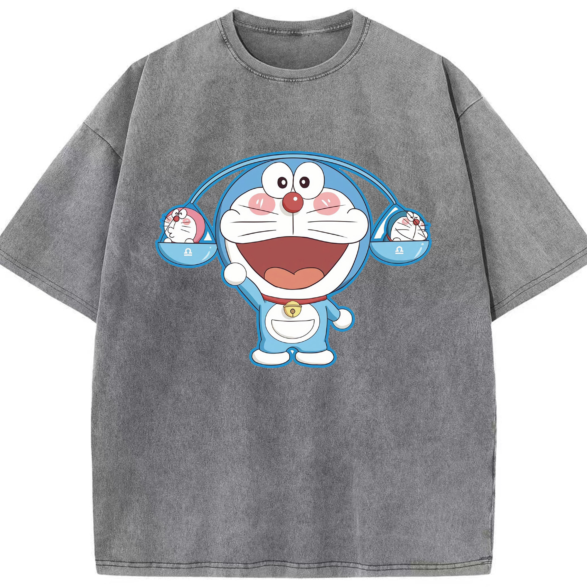 （画像用） ドラえもん Doraemon 綿100% ヴィンテージ風 半袖Tシャツ（フロントプリント）