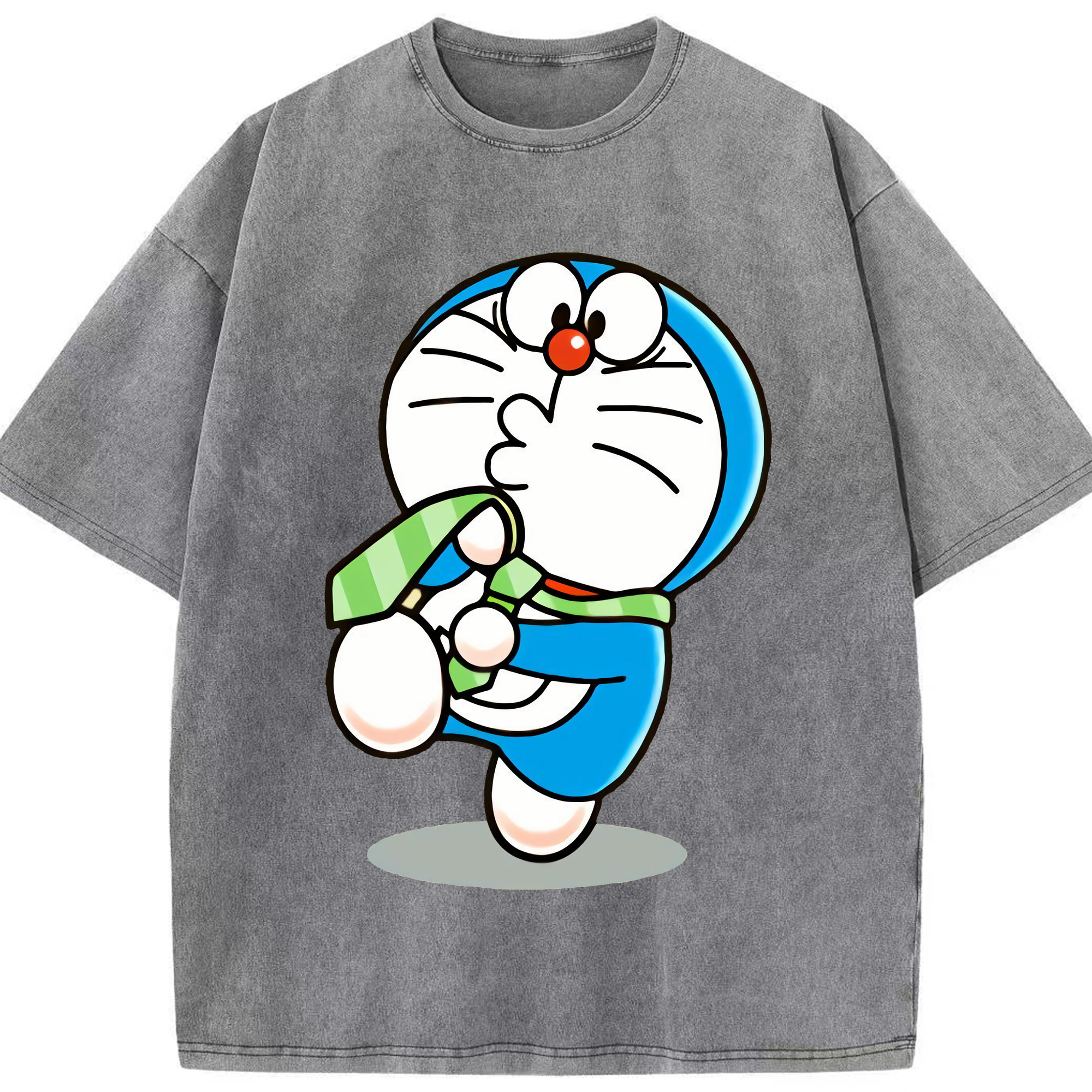 （画像用） ドラえもん Doraemon 綿100% ヴィンテージ風 半袖Tシャツ（フロントプリント）