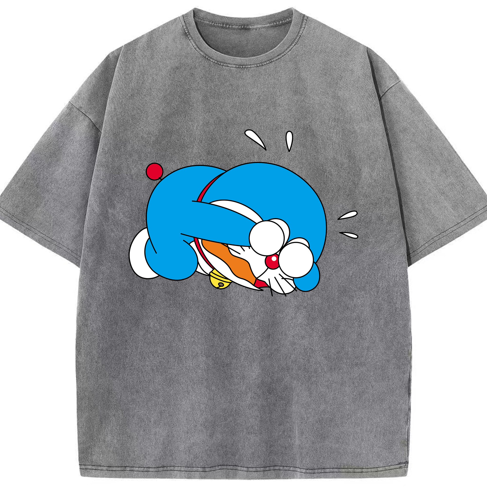 （画像用） ドラえもん Doraemon 綿100% ヴィンテージ風 半袖Tシャツ（フロントプリント）
