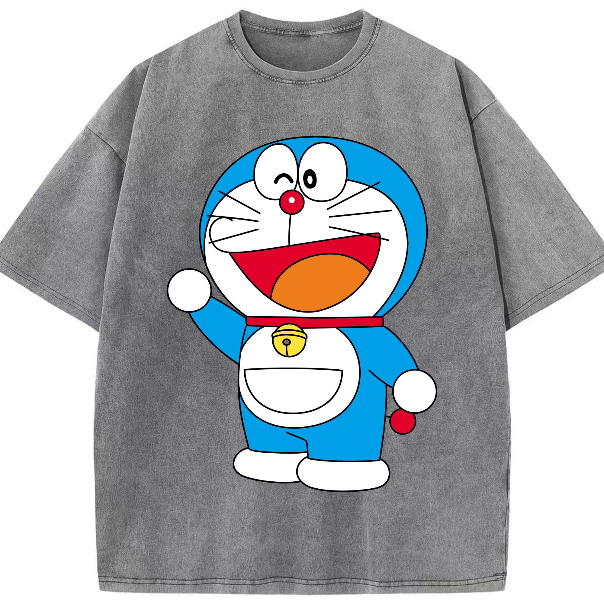 （画像用） ドラえもん Doraemon 綿100% ヴィンテージ風 半袖Tシャツ（フロントプリント）