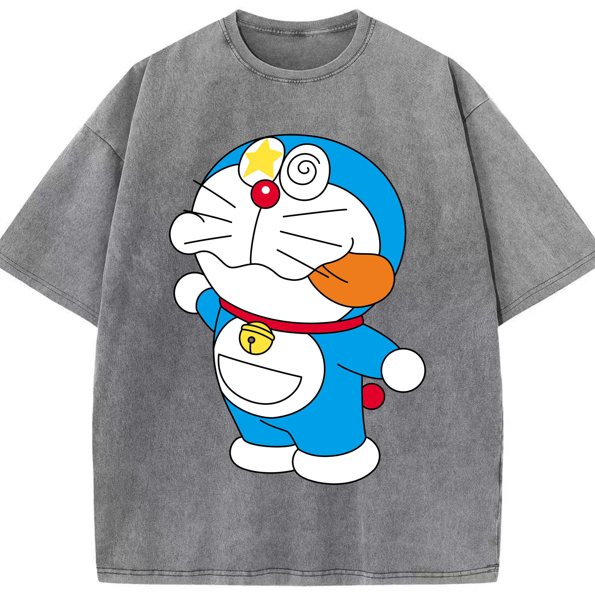 （画像用） ドラえもん Doraemon 綿100% ヴィンテージ風 半袖Tシャツ（フロントプリント）