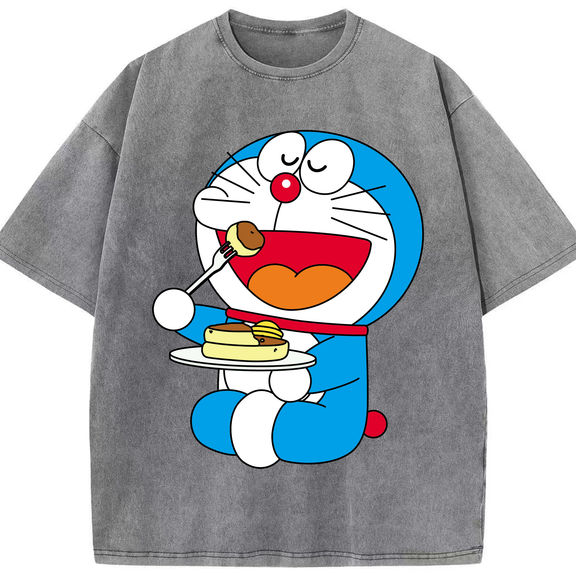 （画像用） ドラえもん Doraemon 綿100% ヴィンテージ風 半袖Tシャツ（フロントプリント）