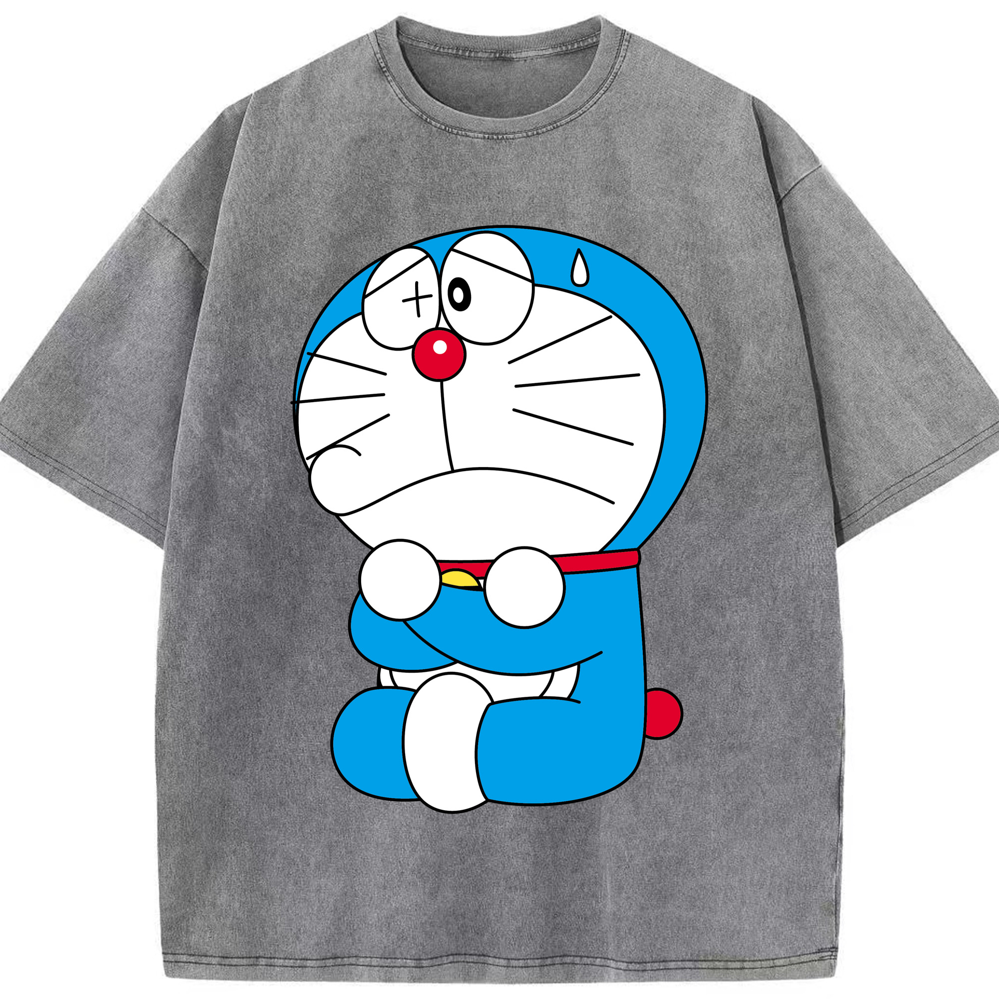 （画像用） ドラえもん Doraemon 綿100% ヴィンテージ風 半袖Tシャツ（フロントプリント）