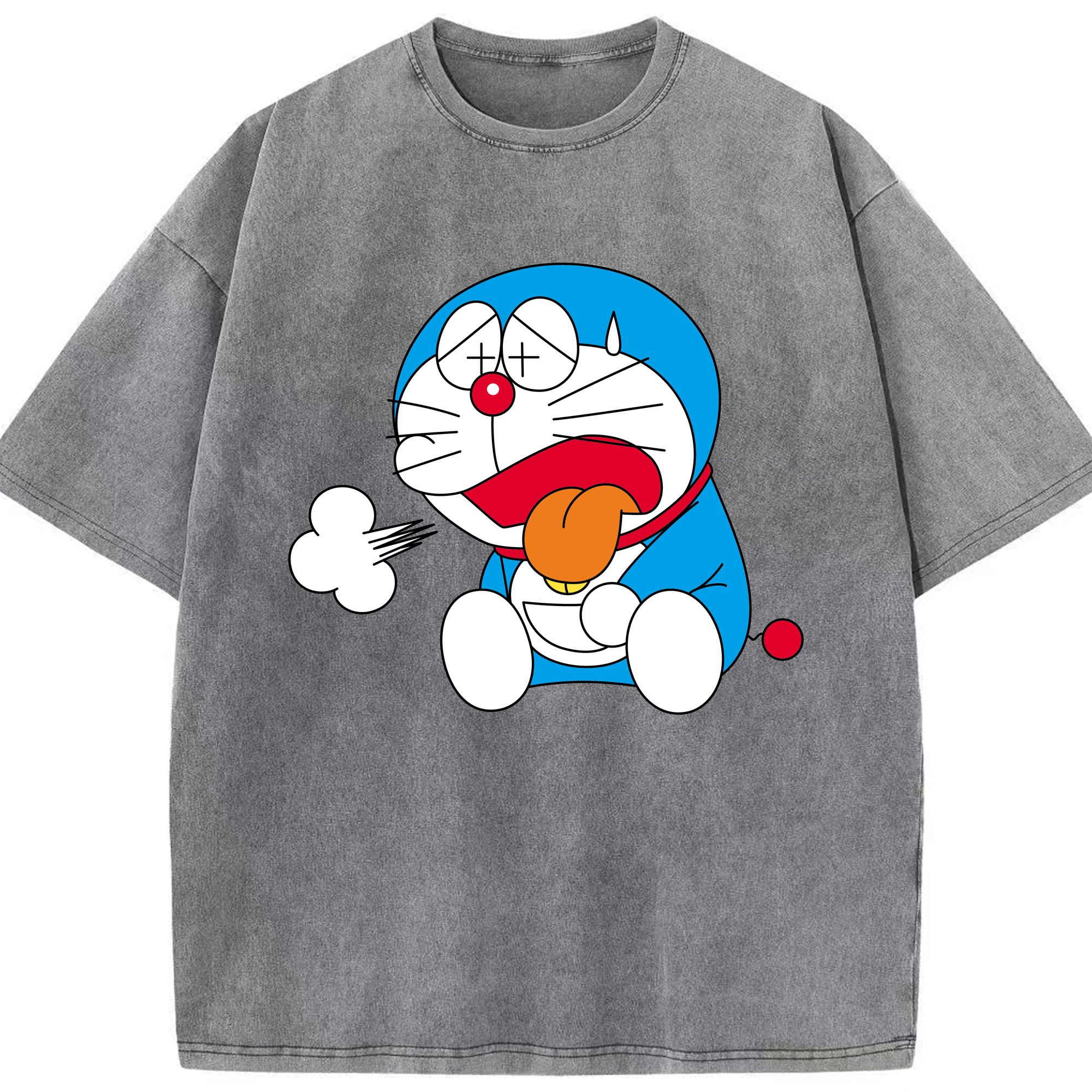 （画像用） ドラえもん Doraemon 綿100% ヴィンテージ風 半袖Tシャツ（フロントプリント）