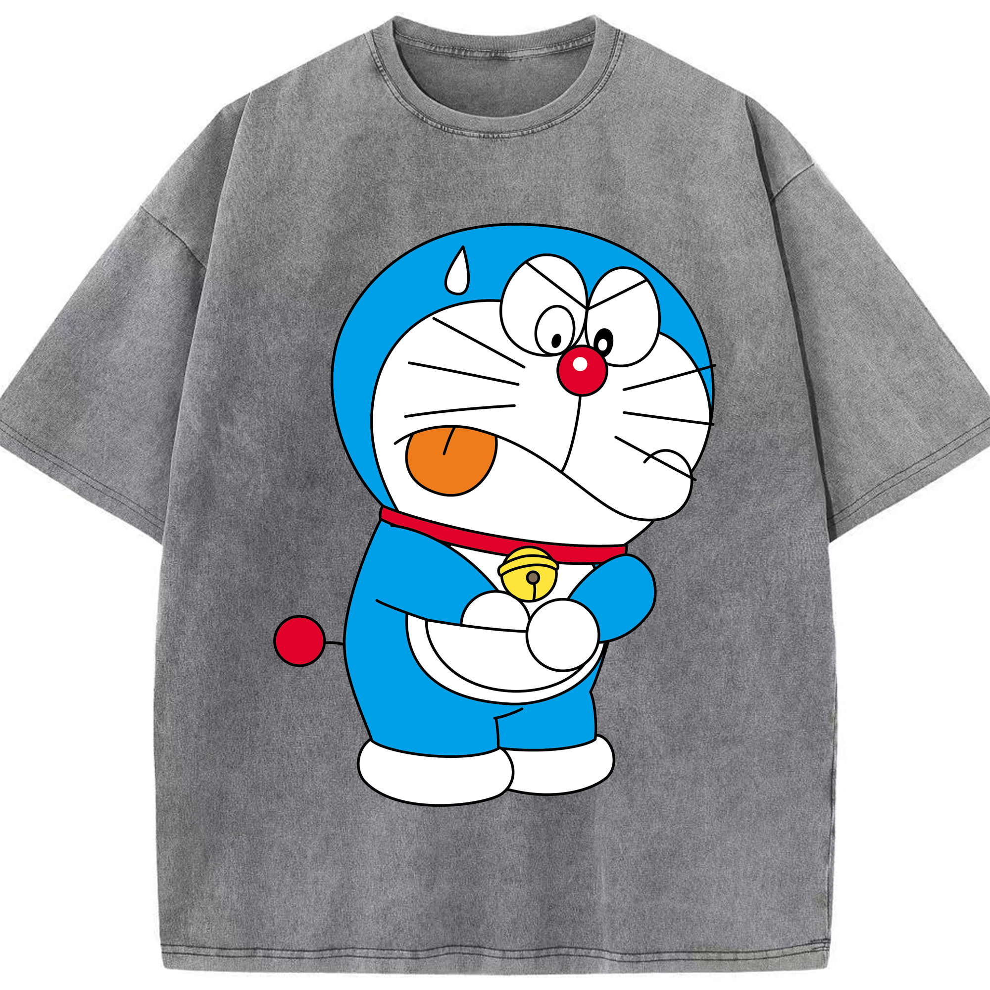 （画像用） ドラえもん Doraemon 綿100% ヴィンテージ風 半袖Tシャツ（フロントプリント）