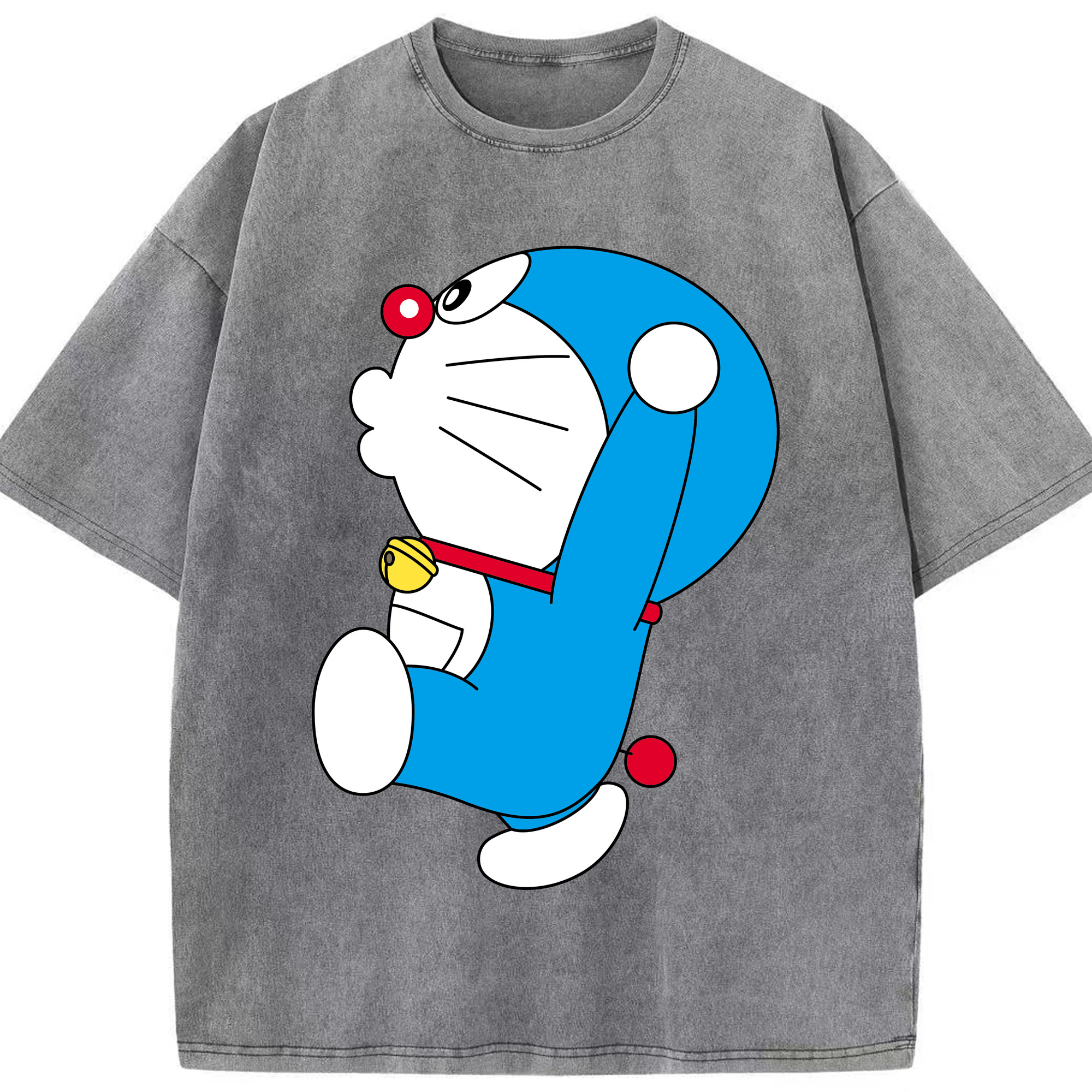 （画像用） ドラえもん Doraemon 綿100% ヴィンテージ風 半袖Tシャツ（フロントプリント）