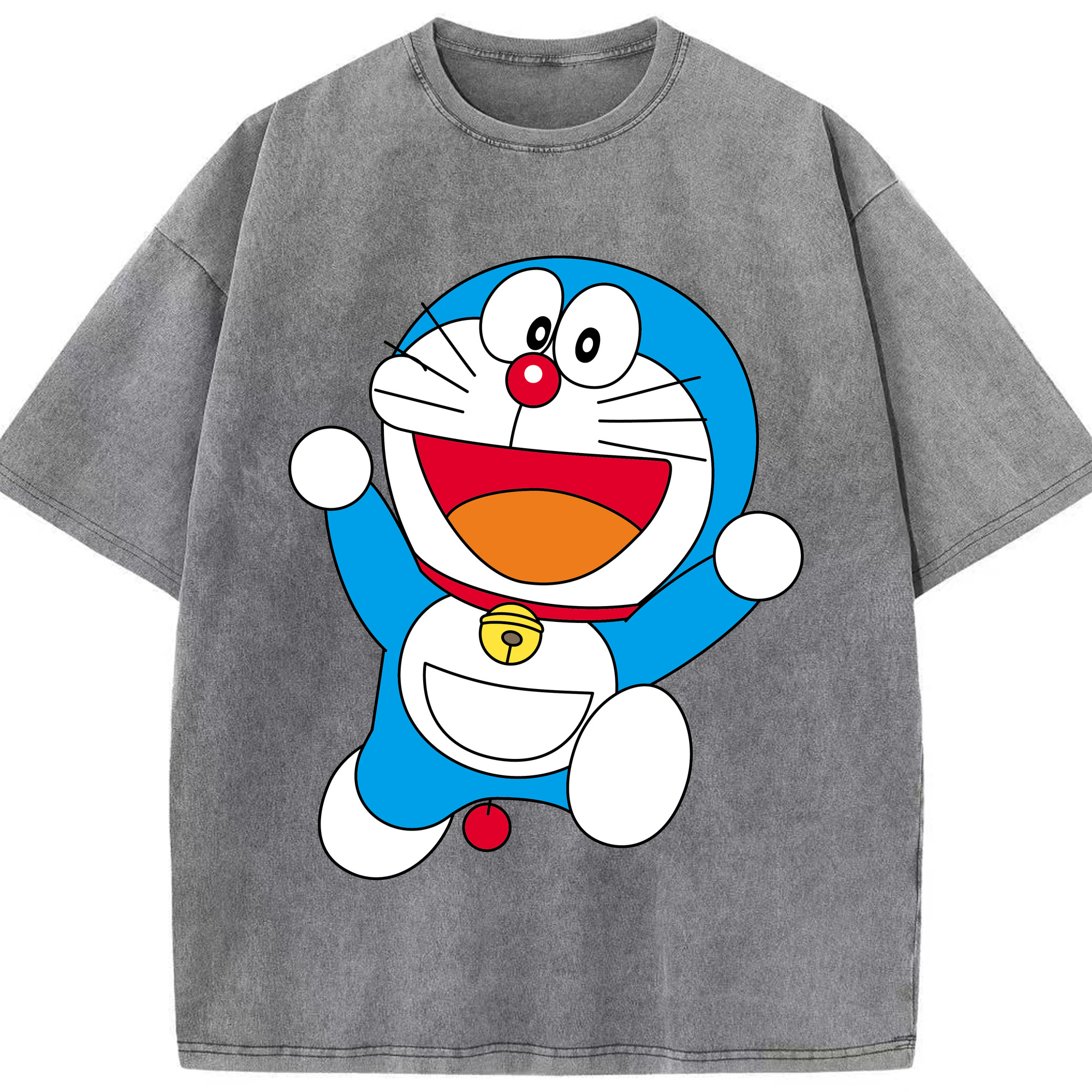 （画像用） ドラえもん Doraemon 綿100% ヴィンテージ風 半袖Tシャツ（フロントプリント）