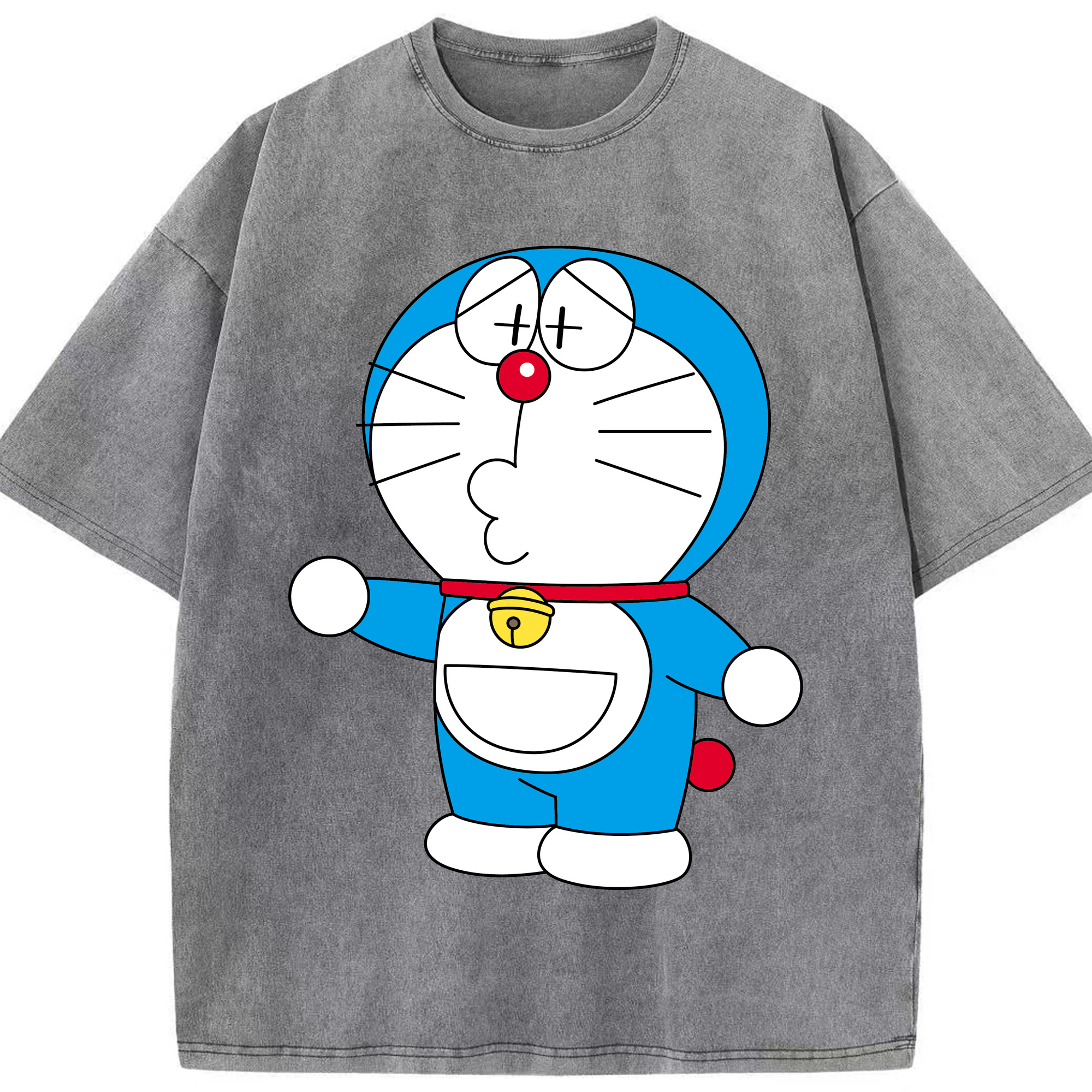 （画像用） ドラえもん Doraemon 綿100% ヴィンテージ風 半袖Tシャツ（フロントプリント）