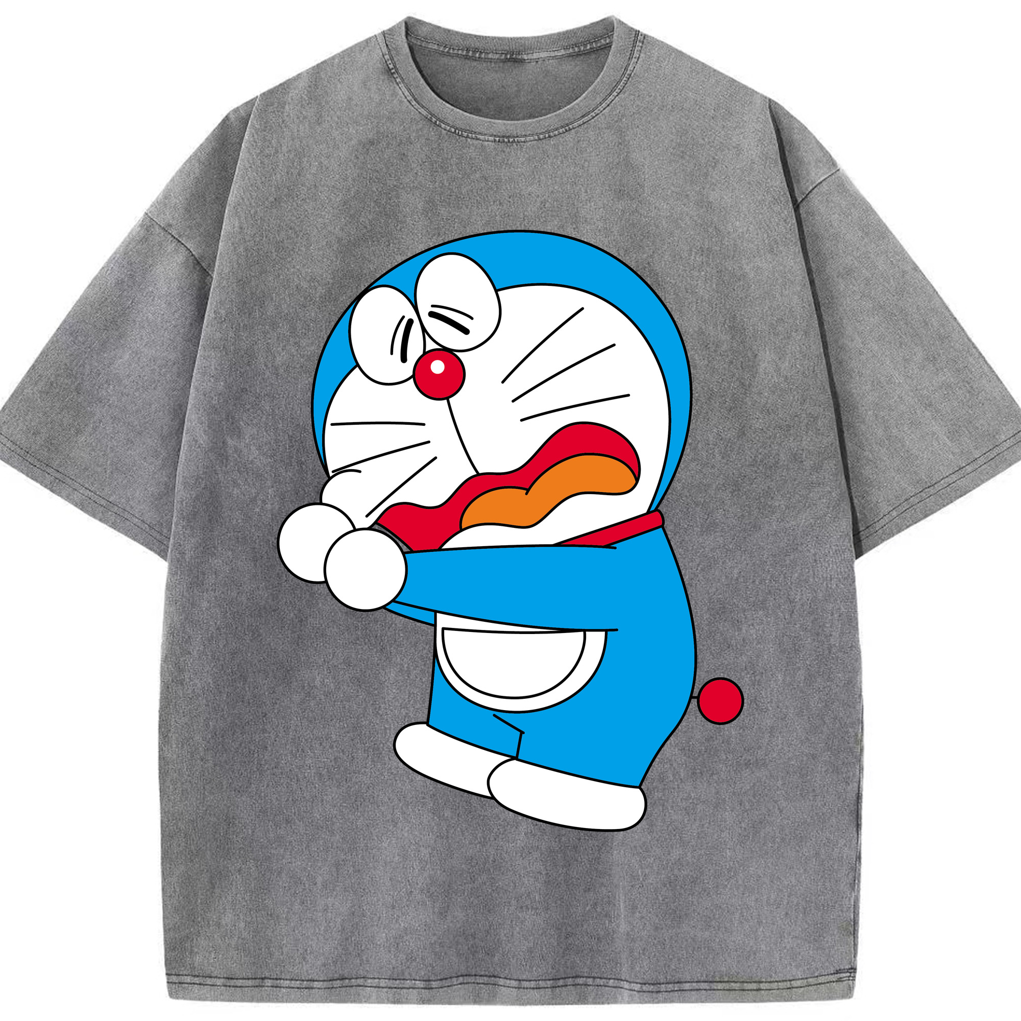 （画像用） ドラえもん Doraemon 綿100% ヴィンテージ風 半袖Tシャツ（フロントプリント）