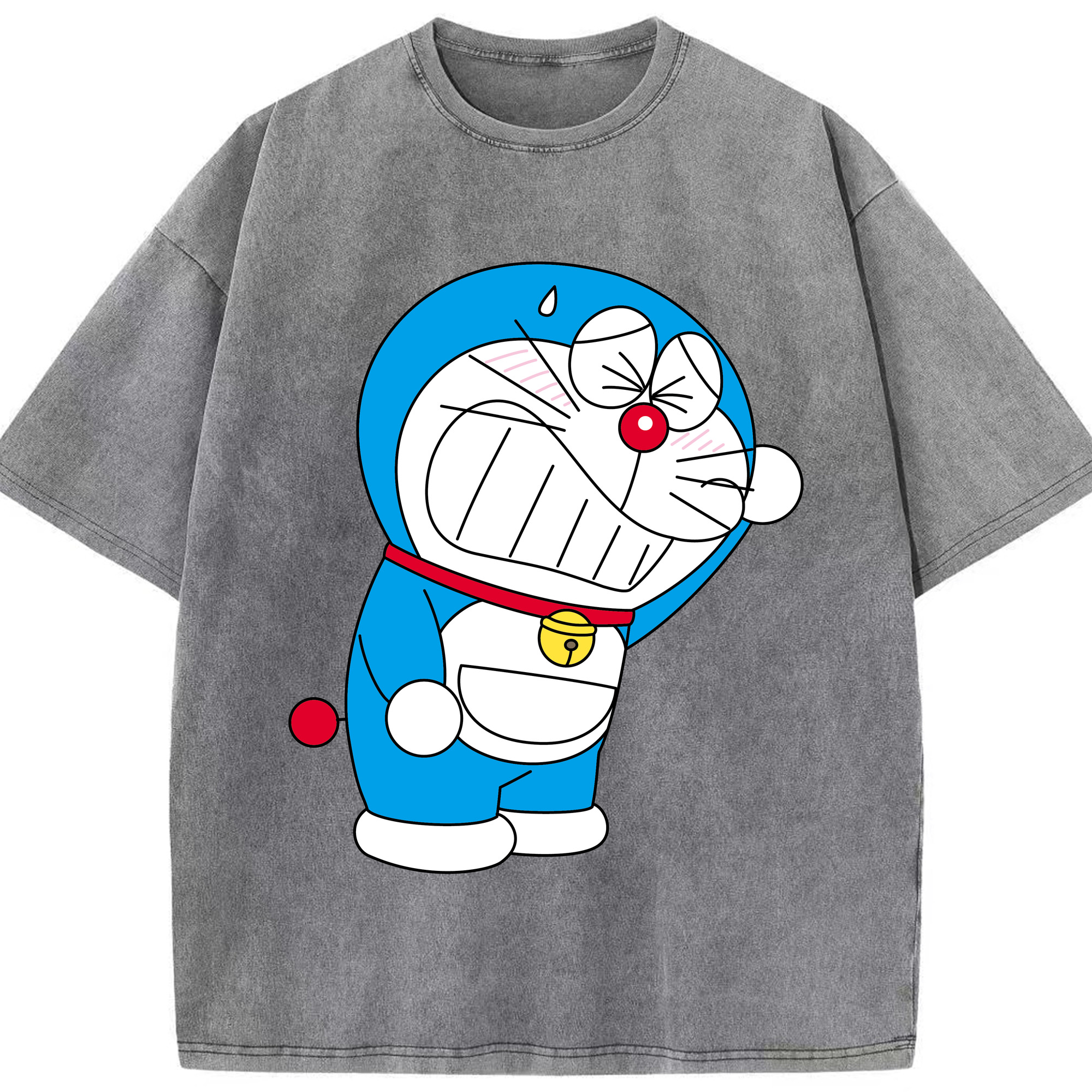 （画像用） ドラえもん Doraemon 綿100% ヴィンテージ風 半袖Tシャツ（フロントプリント）