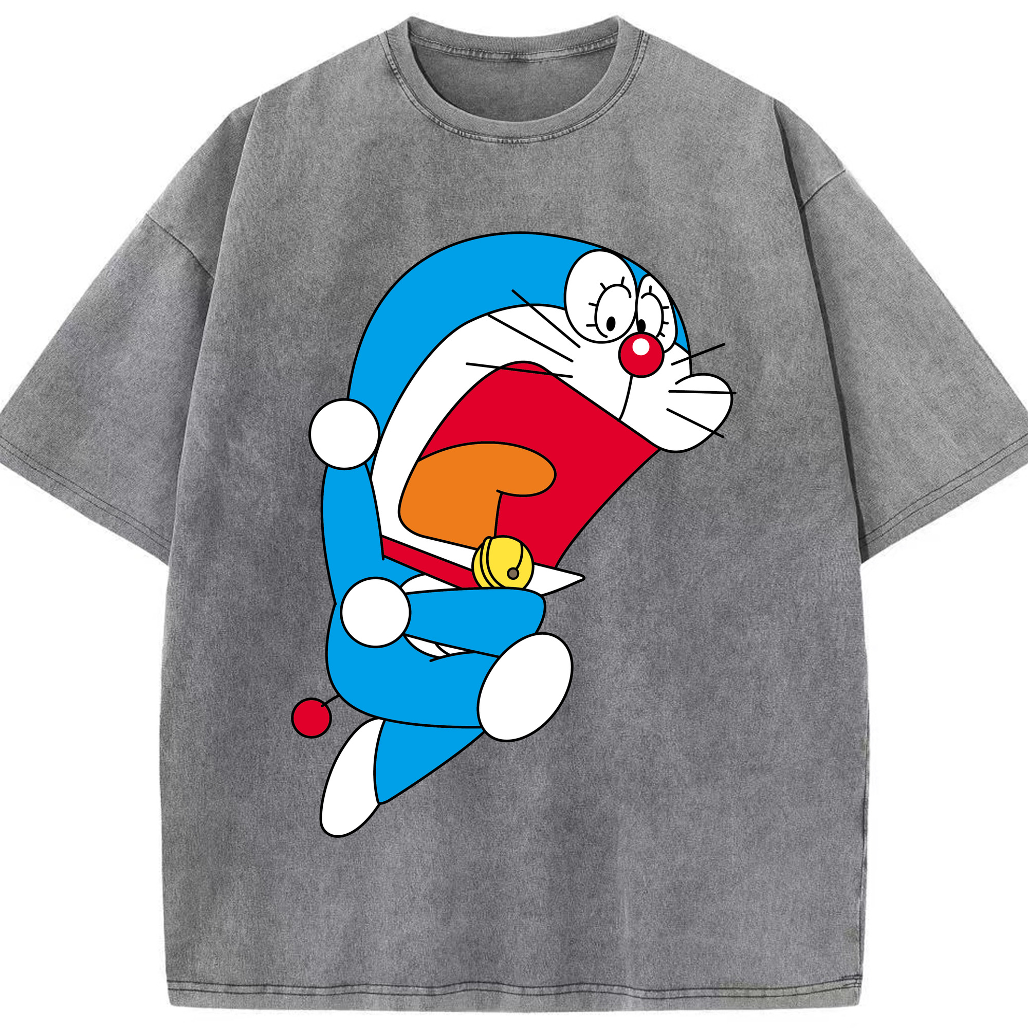 （画像用） ドラえもん Doraemon 綿100% ヴィンテージ風 半袖Tシャツ（フロントプリント）