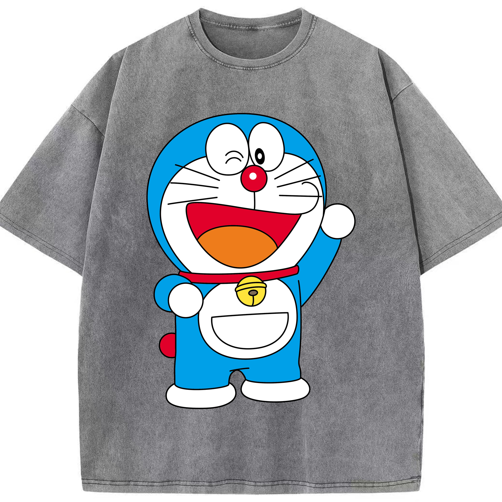 （画像用） ドラえもん Doraemon 綿100% ヴィンテージ風 半袖Tシャツ（フロントプリント）
