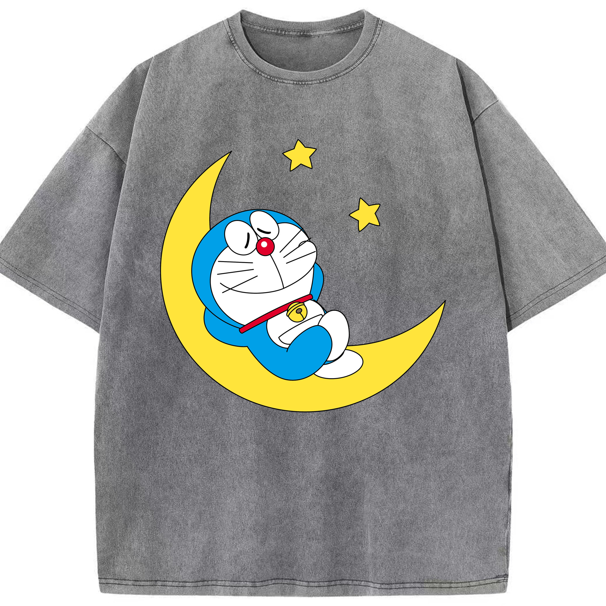 （画像用） ドラえもん Doraemon 綿100% ヴィンテージ風 半袖Tシャツ（フロントプリント）